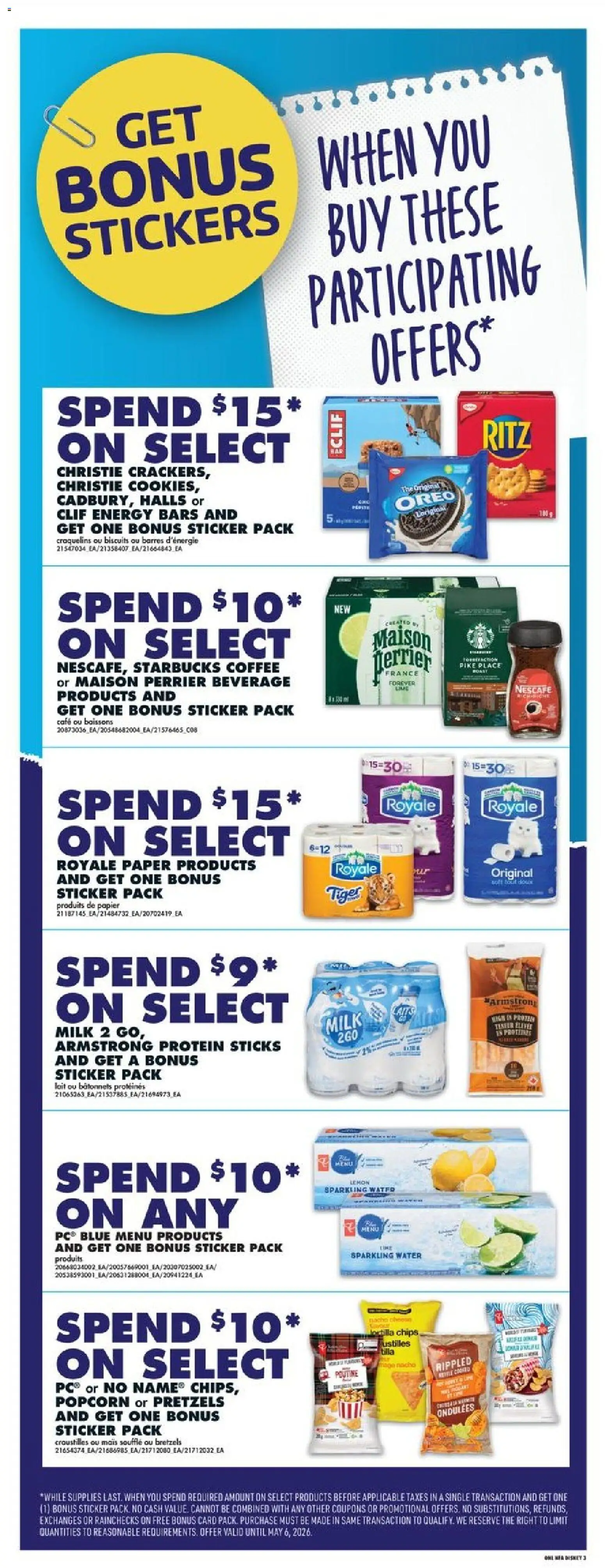 No Frills flyer valid from 16.04.2026 | Page: 9 | Products: Chips, Milk, Coffee