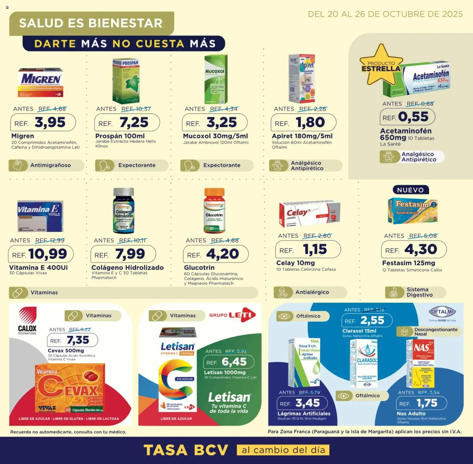 FarmaTodo revista - valida desde el 20.10.2025 | Página: 9 | Productos: Analgésico, Azucar, Vitaminas, General