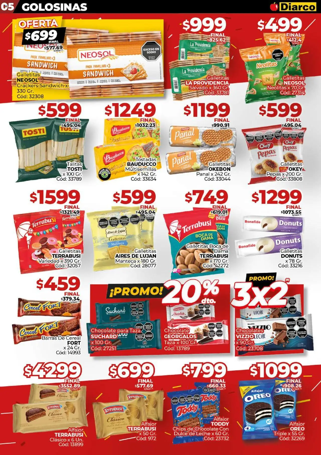 Diarco ofertas │ válido desde el 18.08.2025 | Página: 5 | Productos: Taza, Manteca, Alfajor, Golosinas
