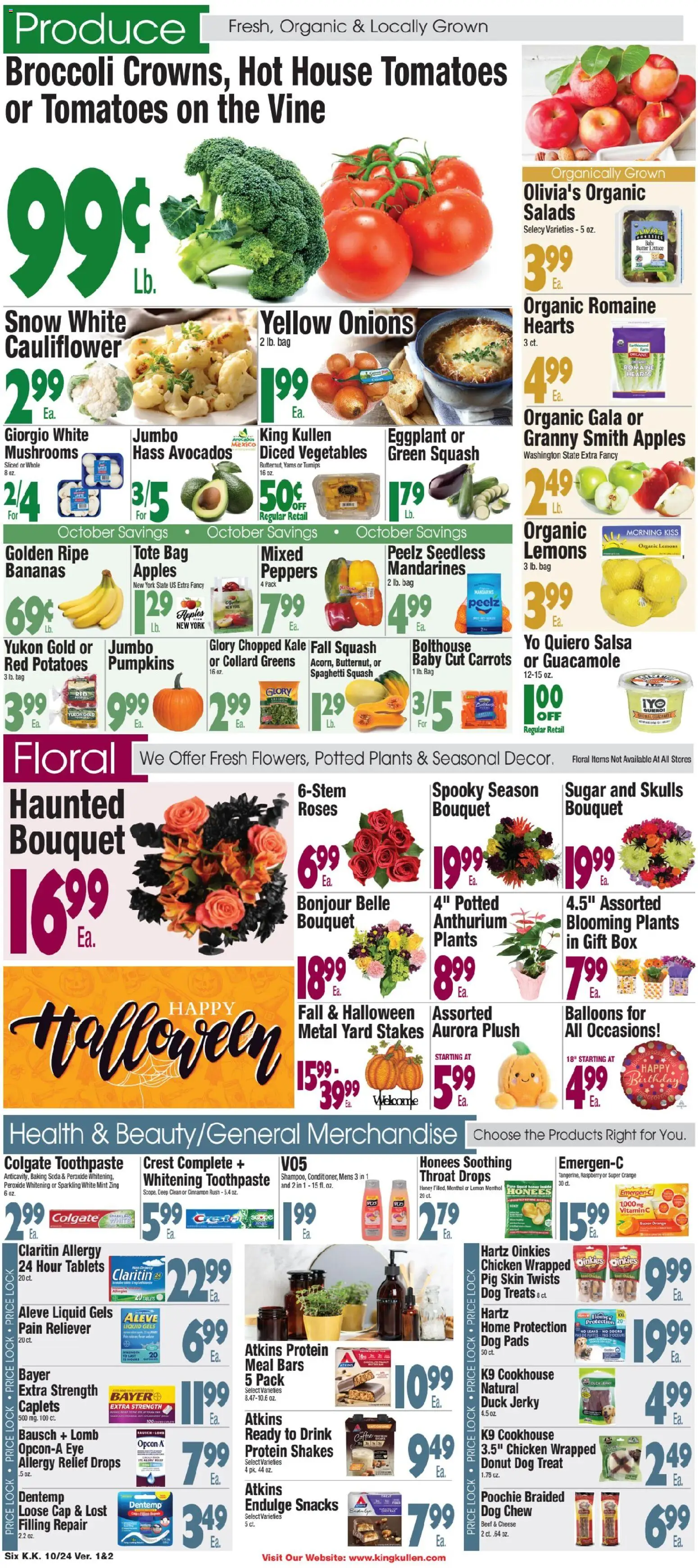 King Kullen Weekly Ad - valid from 24.10.2025 | Page: 6 | Products: Butter, Bananas, Beef, Greens