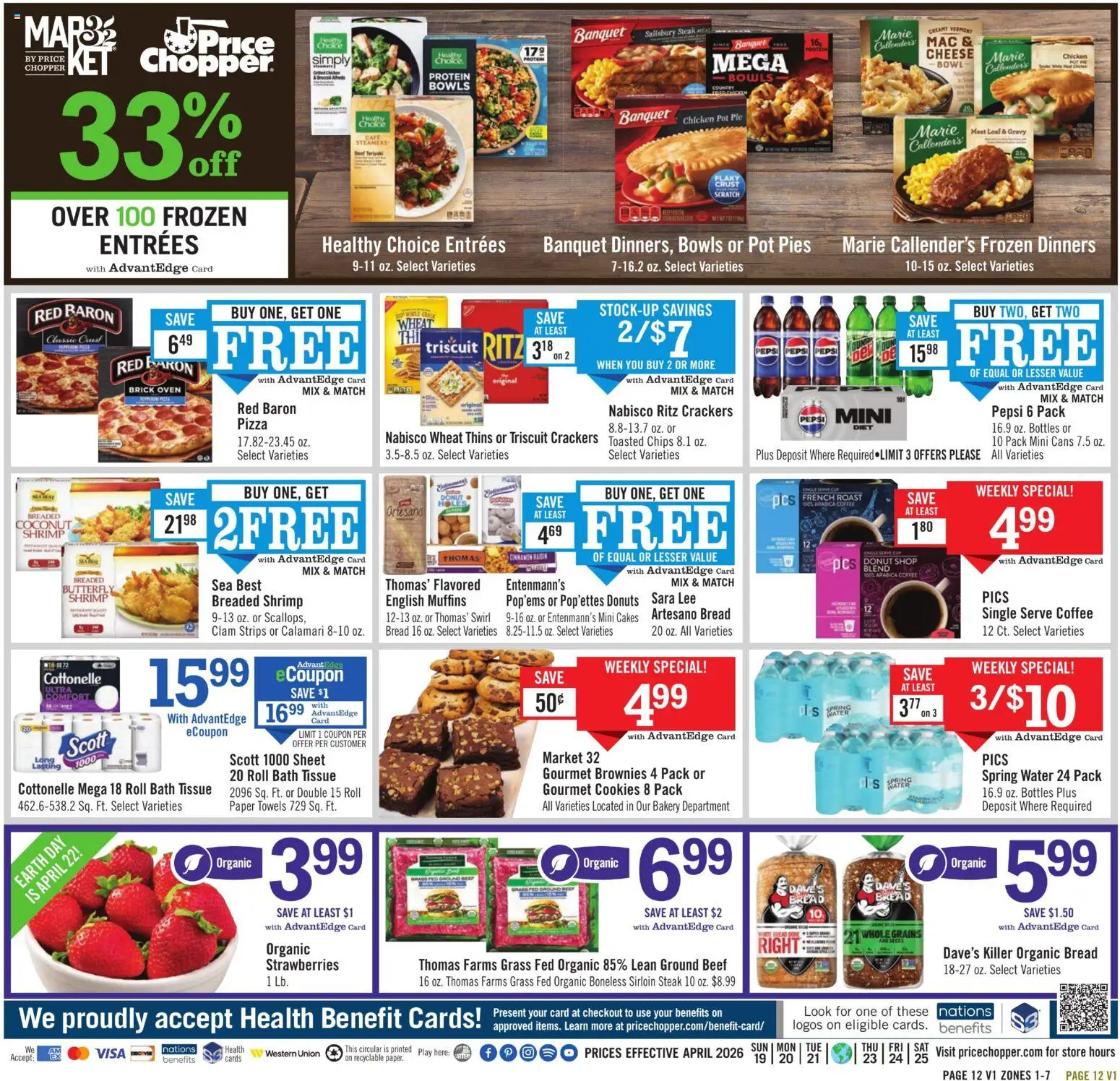 Price Chopper - Weekly Ad - valid from 19.04.2026 | Page: 12 | Products: Bread, Coffee, Chips, Sheet