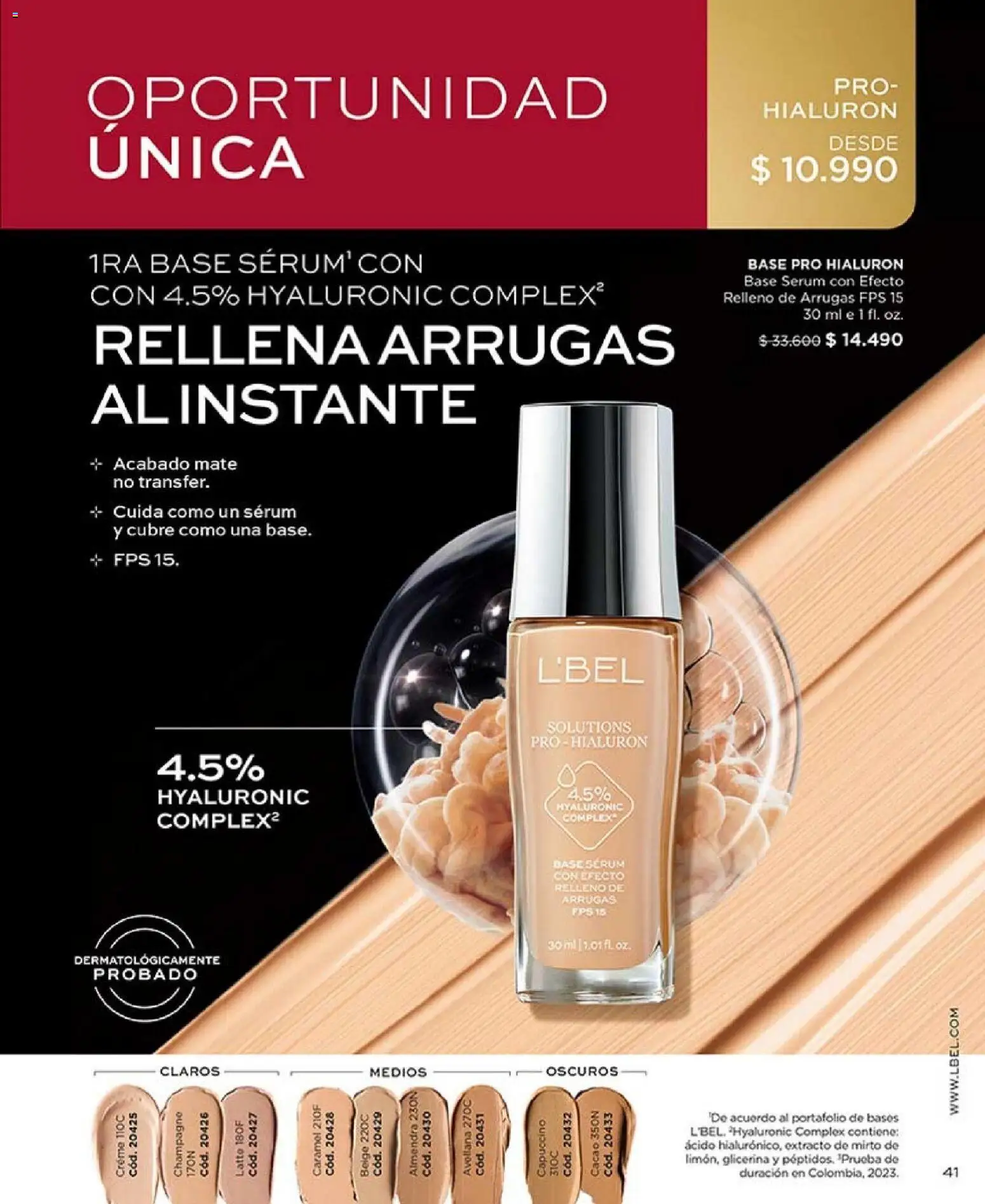 Catálogo L'Bel Campaña 18 │ válido desde el 30.11.2025 | Página: 41 | Productos: Almendra, Mate, Base, Serum