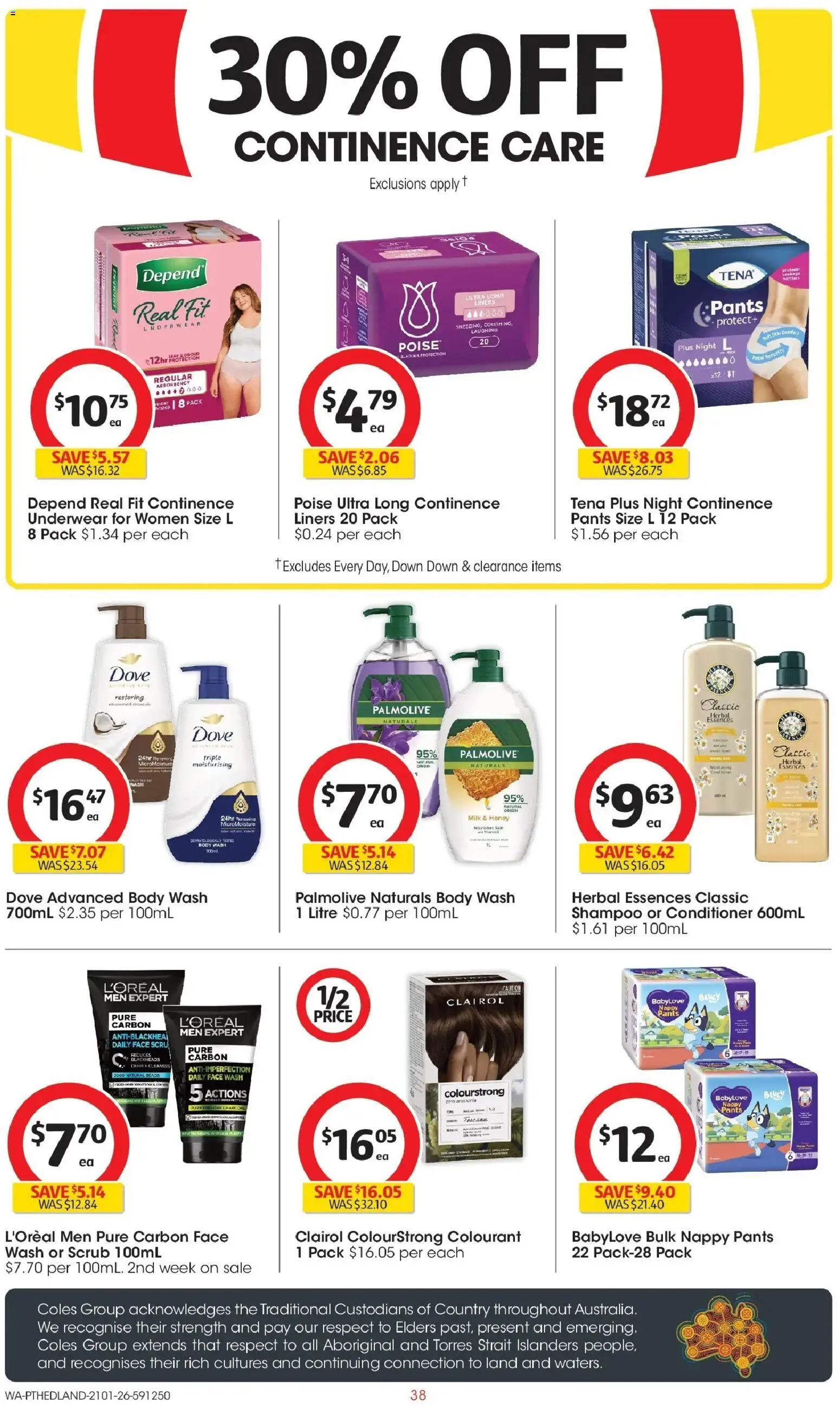 Coles catalogue - valid from 21.01.2026 | Page: 38 | Products: Conditioner, Honey, Pants, Herbal
