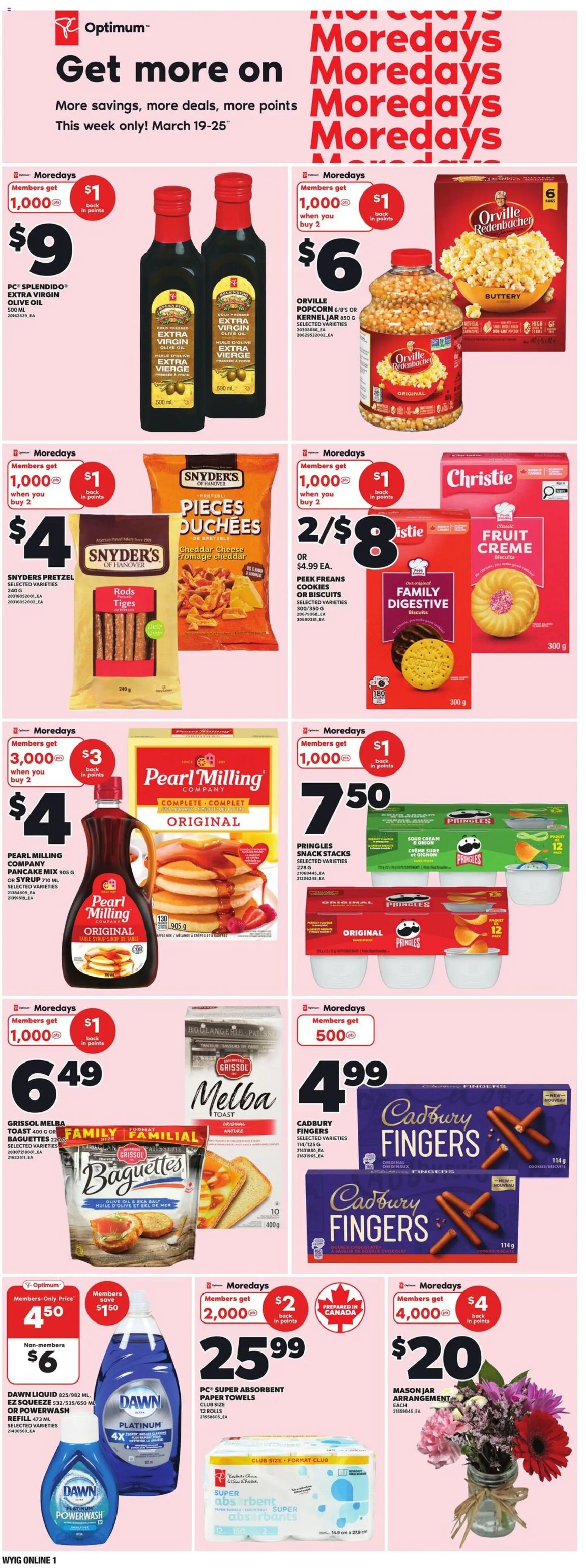 Loblaws flyer valid from 19.03.2026 | Page: 8 | Products: Sour cream, Cream, Cookies, Oil
