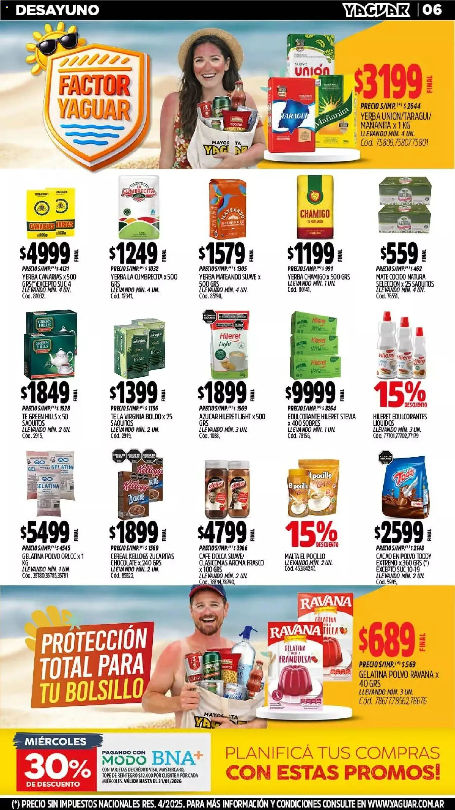 Yaguar catálogo │ válido desde el 26.01.2026 | Página: 6 | Productos: Yerba, Frasco, Café, Pocillo