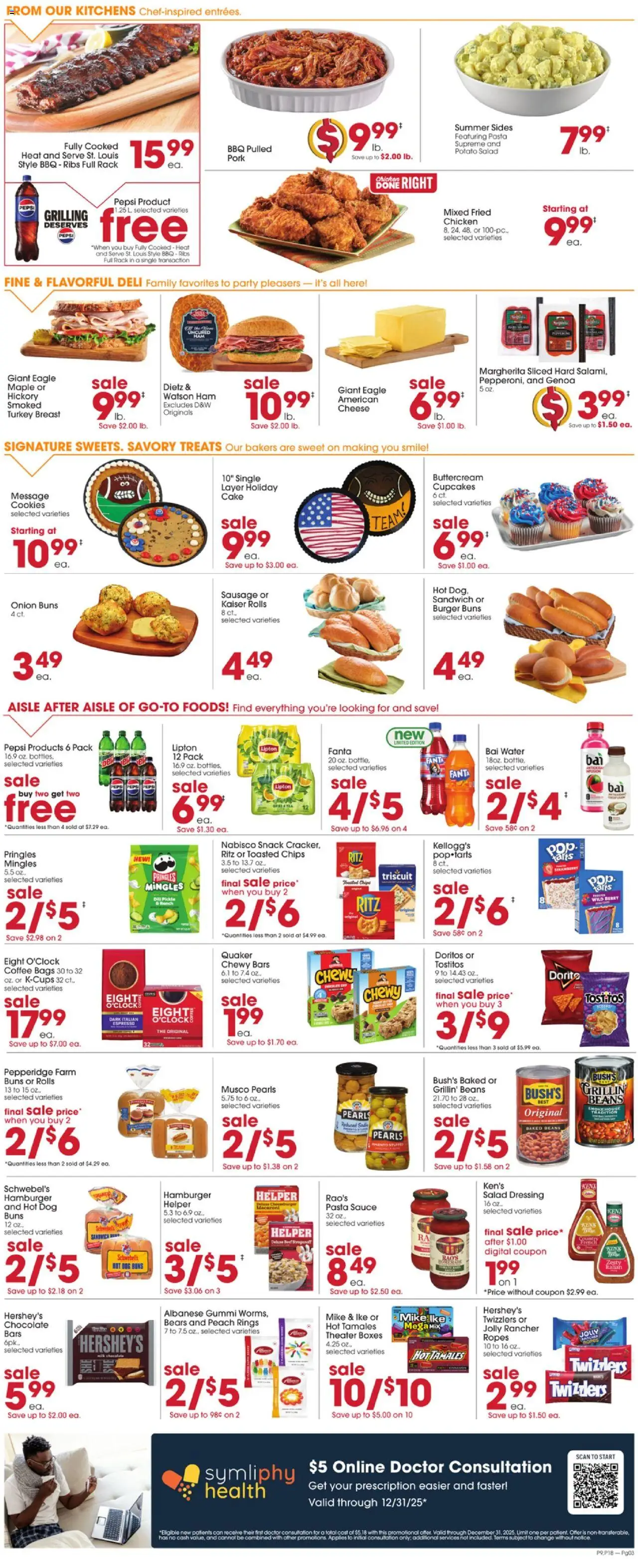 Giant Eagle Weekly Ad - valid from 28.08.2025 | Page: 3 | Products: Chocolate, Ham, Water, Sausage