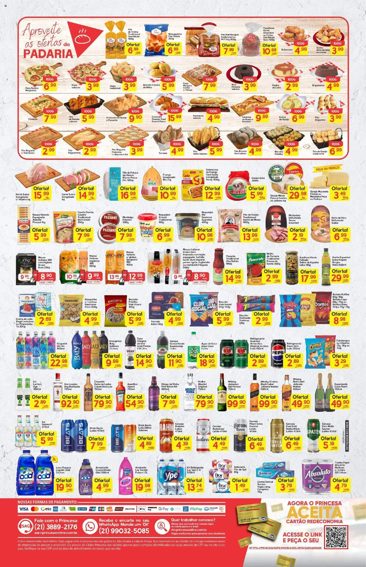 Princesa Folheto - válido de 19.02.2026 | Página: 2 | Produtos: Leite, Manteiga, Cerveja, Creme dental