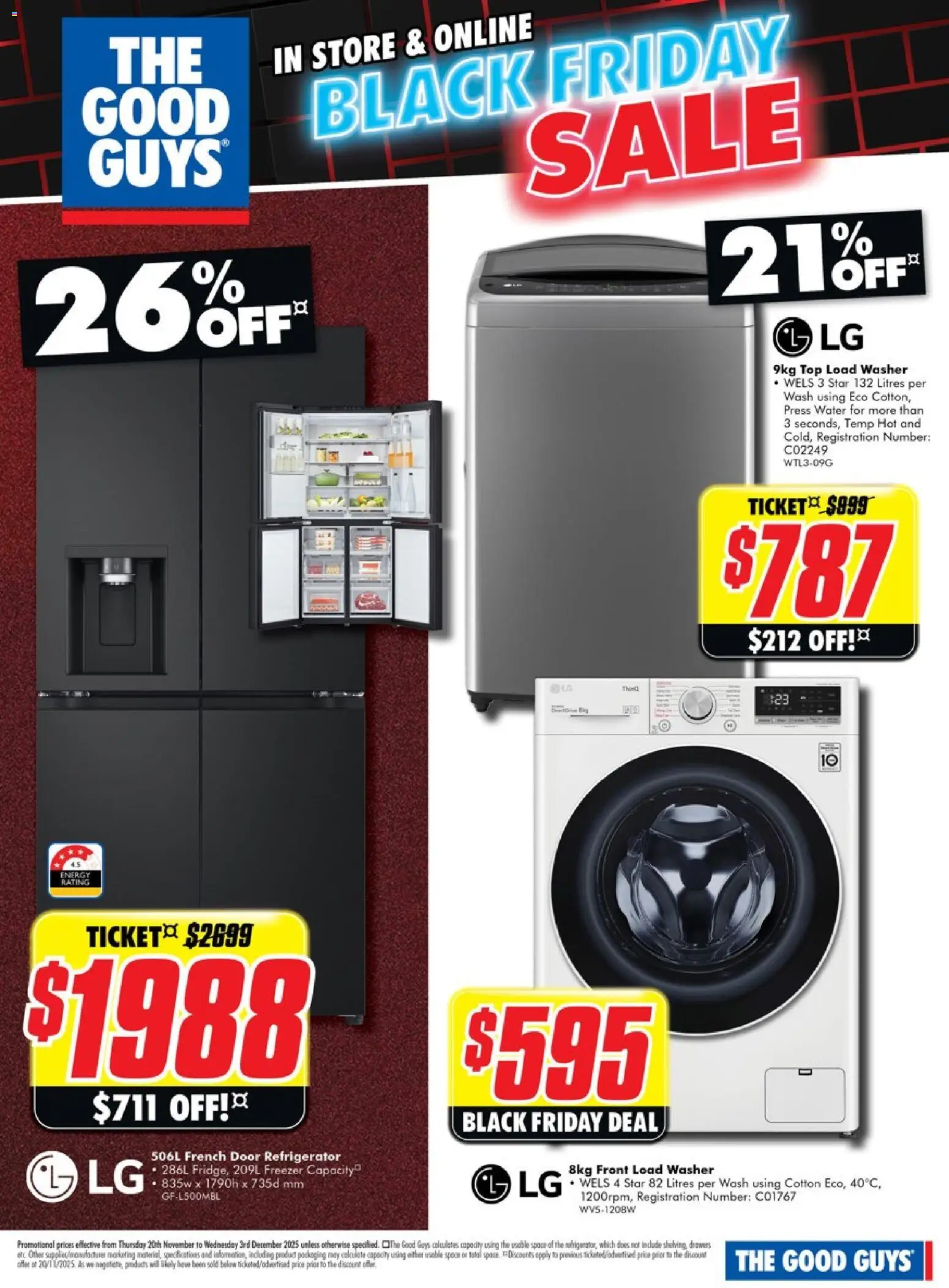 The Good Guys catalogue - valid from 19.11.2025 | Page: 4 | Products: Door, Water, Freezer, Refrigerator