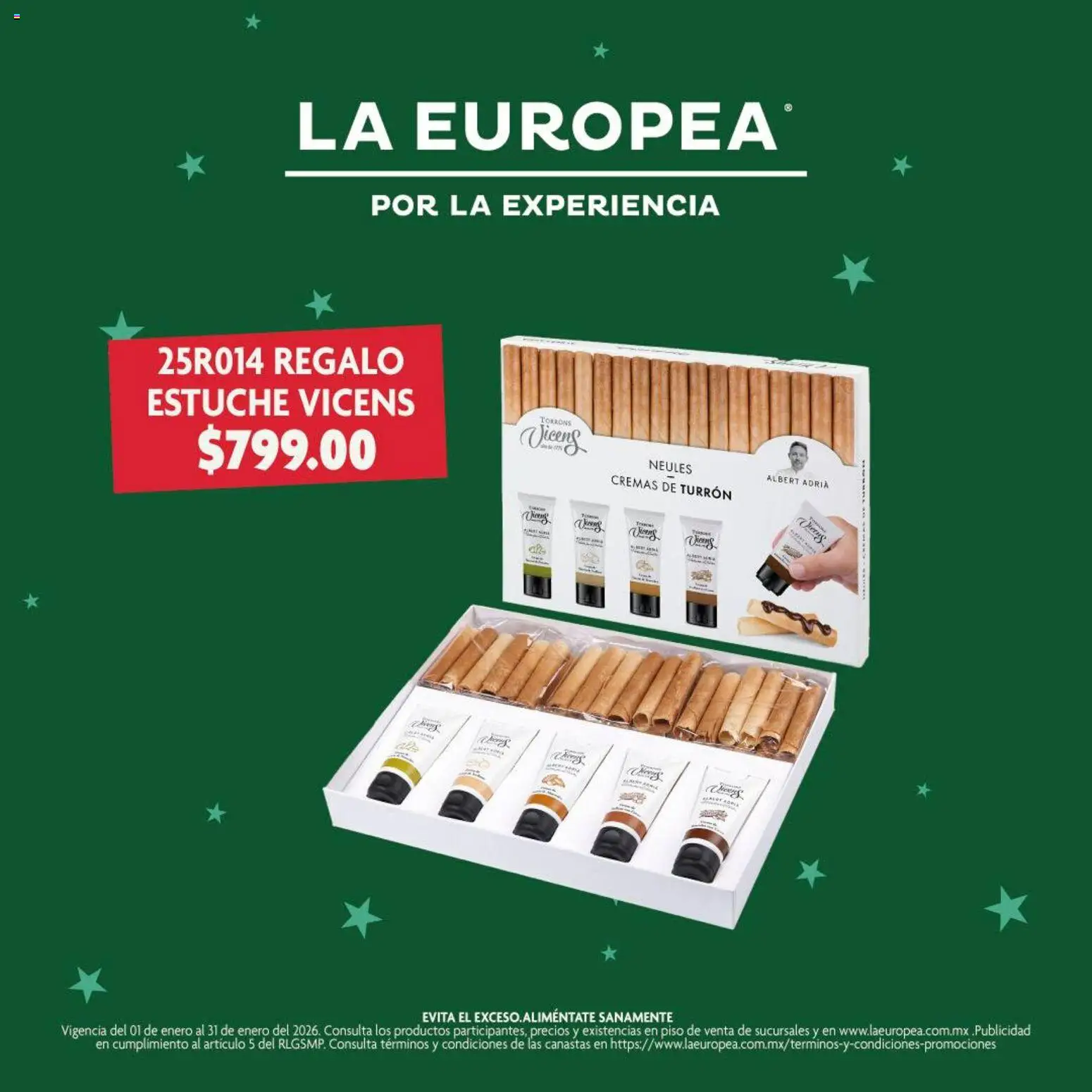 Nuevas ofertas de La Europea válidas en toda la República Mexicana desde el 01.01.2026. ¡Encuentra las mejores ofertas en La Europea catálogo Productos gourmet exclusivos de temporada! | Página: 3 | Productos: Estuche, Turrón