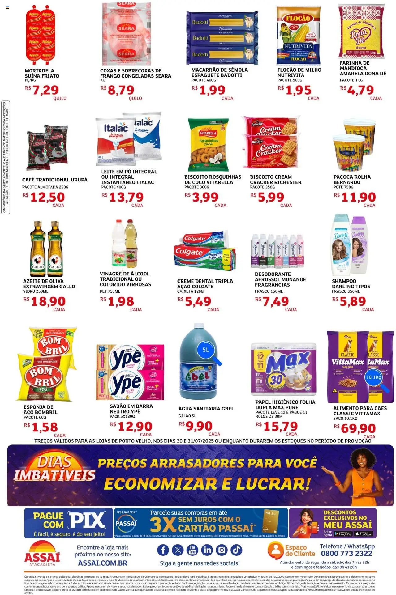 Assaí Atacadista Folheto - válido de 30.07.2025 | Página: 2 | Produtos: Shampoo, Esponja, Café, Frango