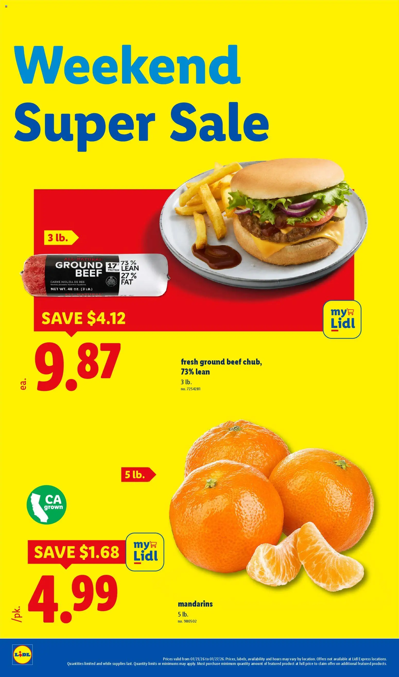 Lidl Weekly Ad - valid from 21.01.2026 | Page: 30 | Products: Mandarins, Beef
