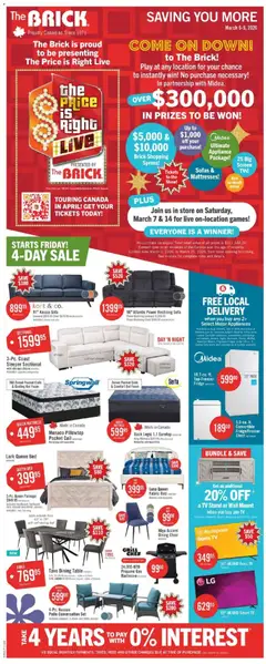 Preview of The Brick weekly flyer / circulaire from shop The Brick valid from 06.03.2026