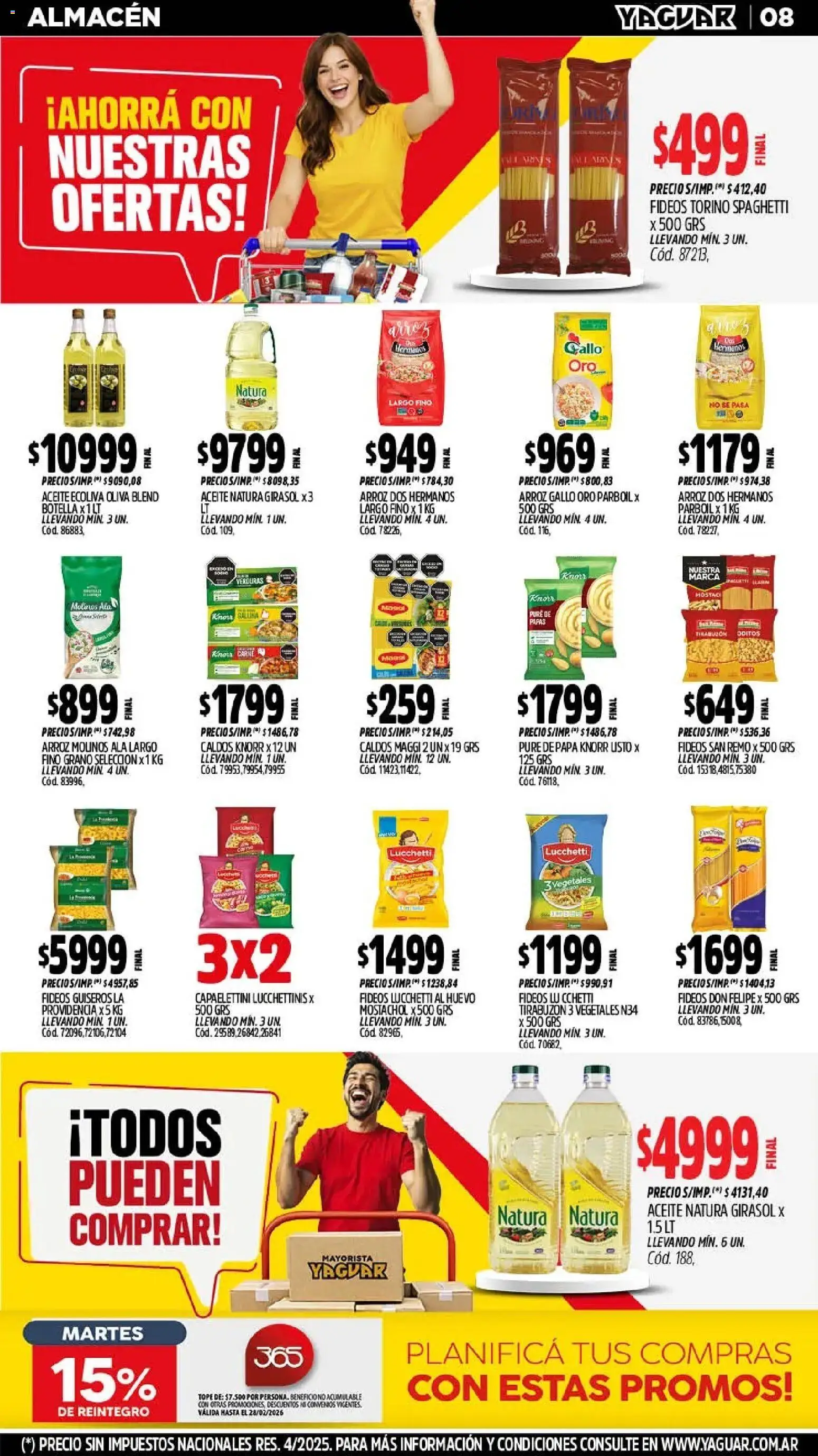 Yaguar - Oferta Semanal Misiones │ válido desde el 23.02.2026 | Página: 8 | Productos: Botella, Aceite, Oliva, Huevo