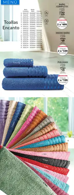 Vista previa de Colchas Concord catálogo, nuevo folleto de la tienda, válido en México a partir del 01.05.2026 | Página: 190 | Productos: Toallas, Baño