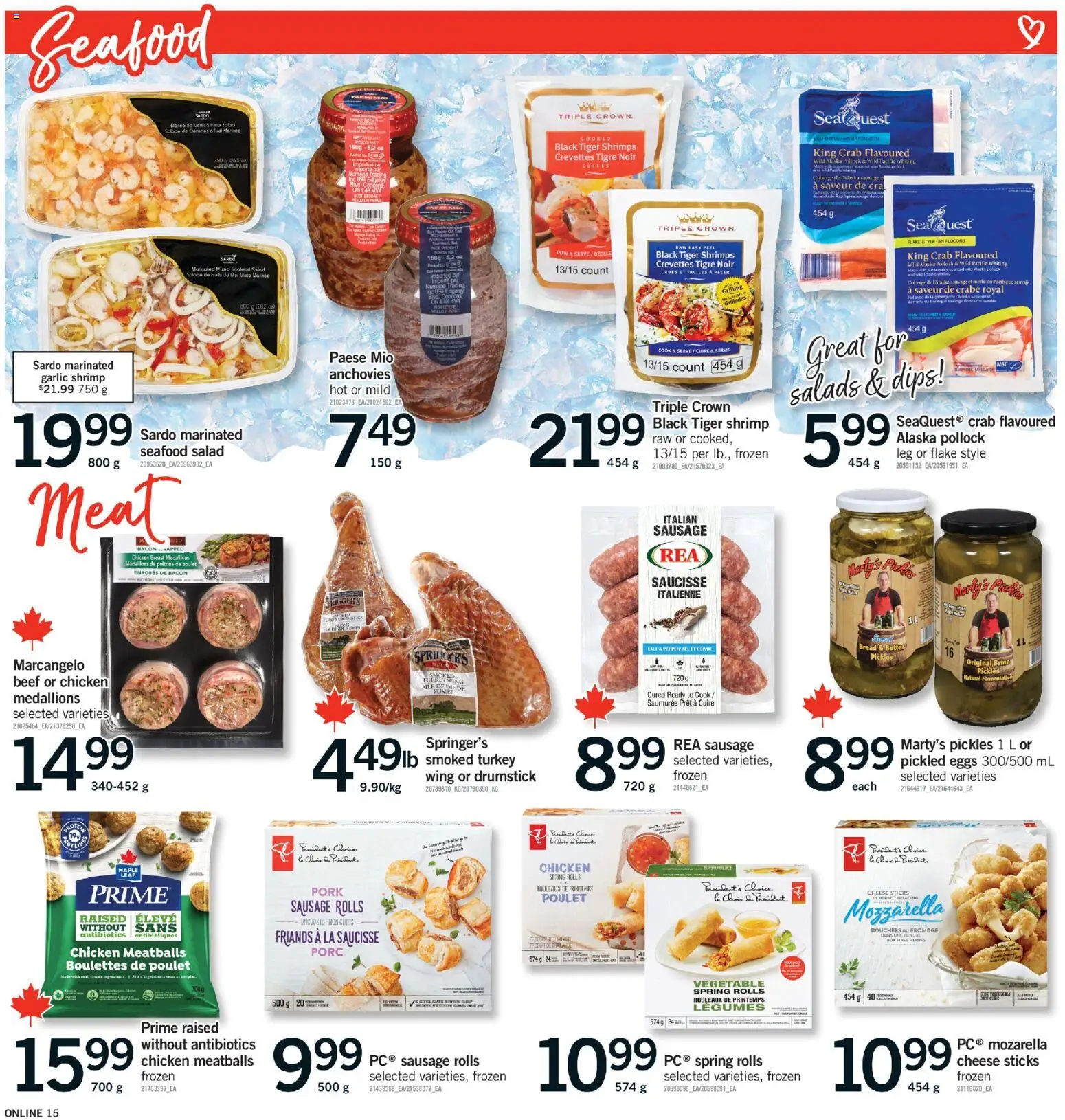 Fortinos flyer valid from 16.04.2026 | Page: 14 | Products: Salad, Turkey, Chicken, Pork