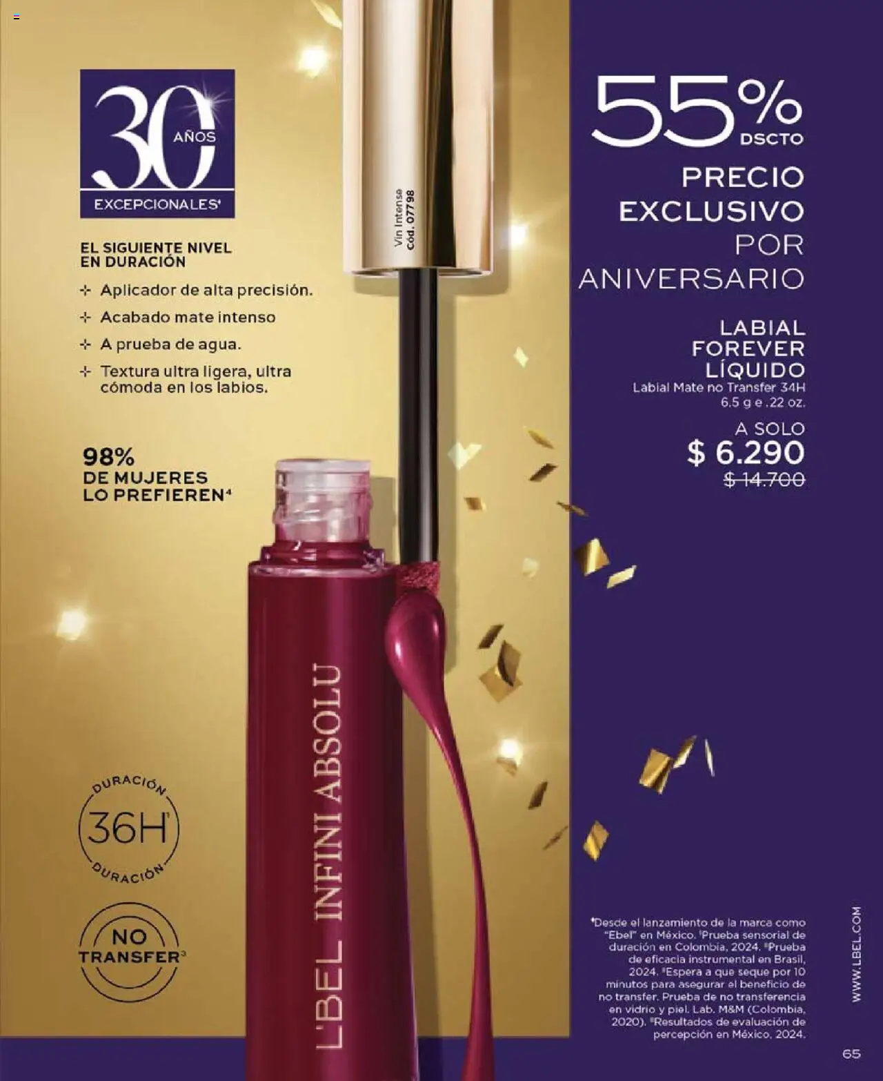 Catálogo L'Bel Campaña 13 │ válido desde el 29.07.2025 | Página: 65 | Productos: Mate, Labial