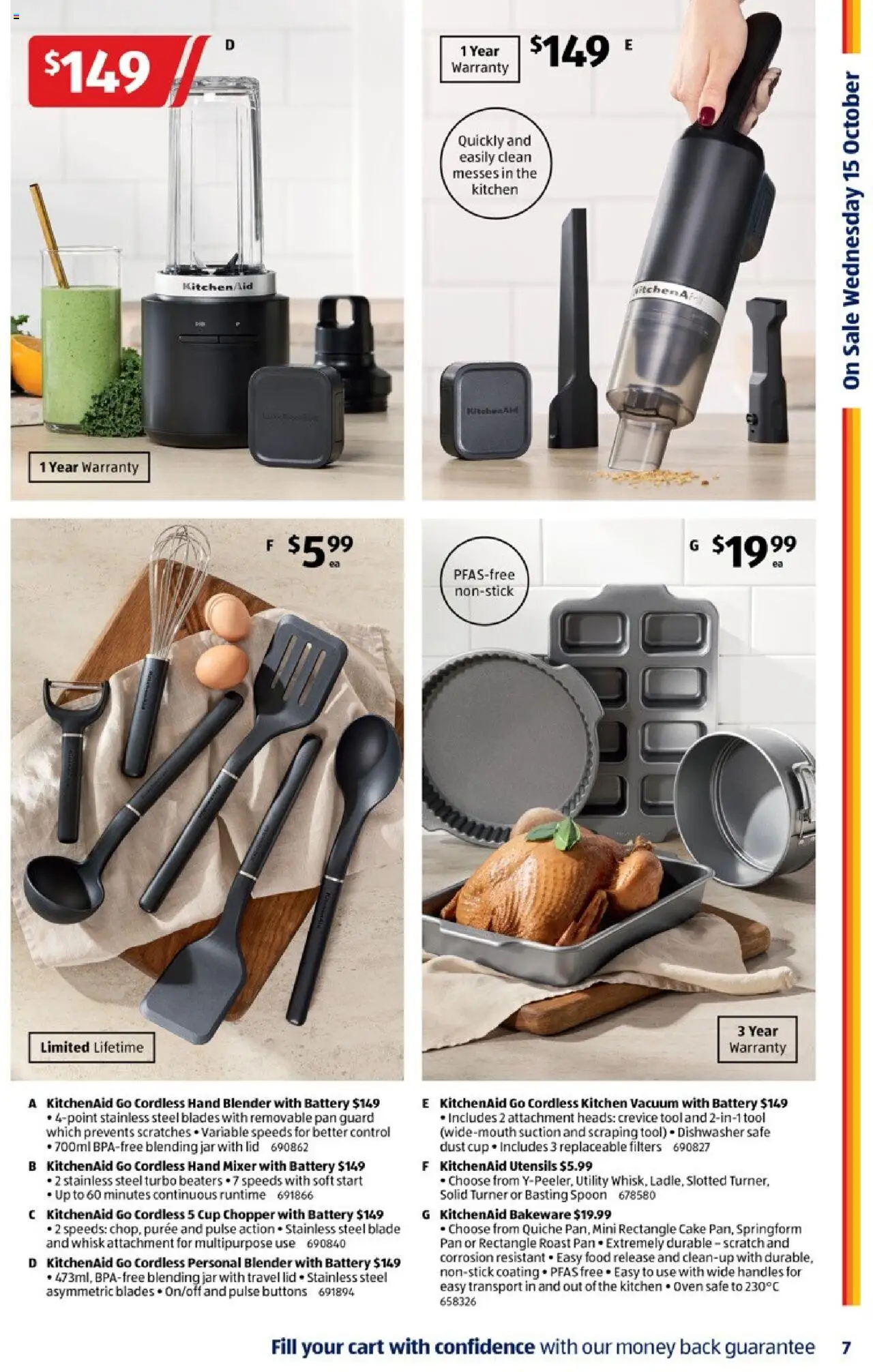Aldi catalogue - valid from 15.10.2025 | Page: 7 | Products: Battery, Cart, Utensils, Mixer