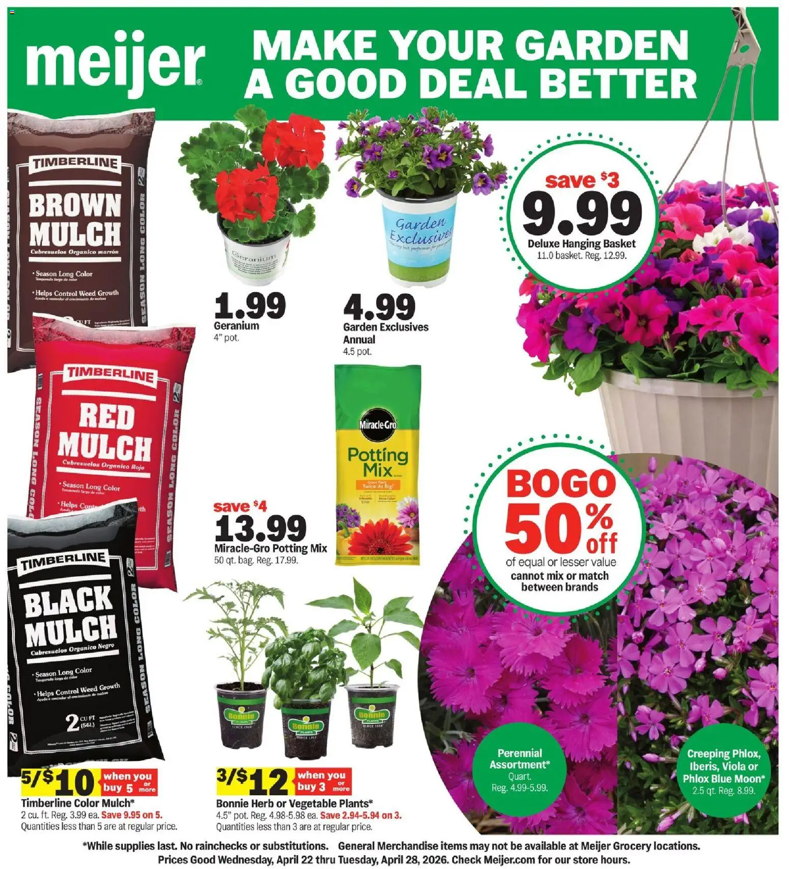 Meijer Make Your Garden a Good Deal Better - valid from 22.04.2026 | Page: 1 | Products: Basket