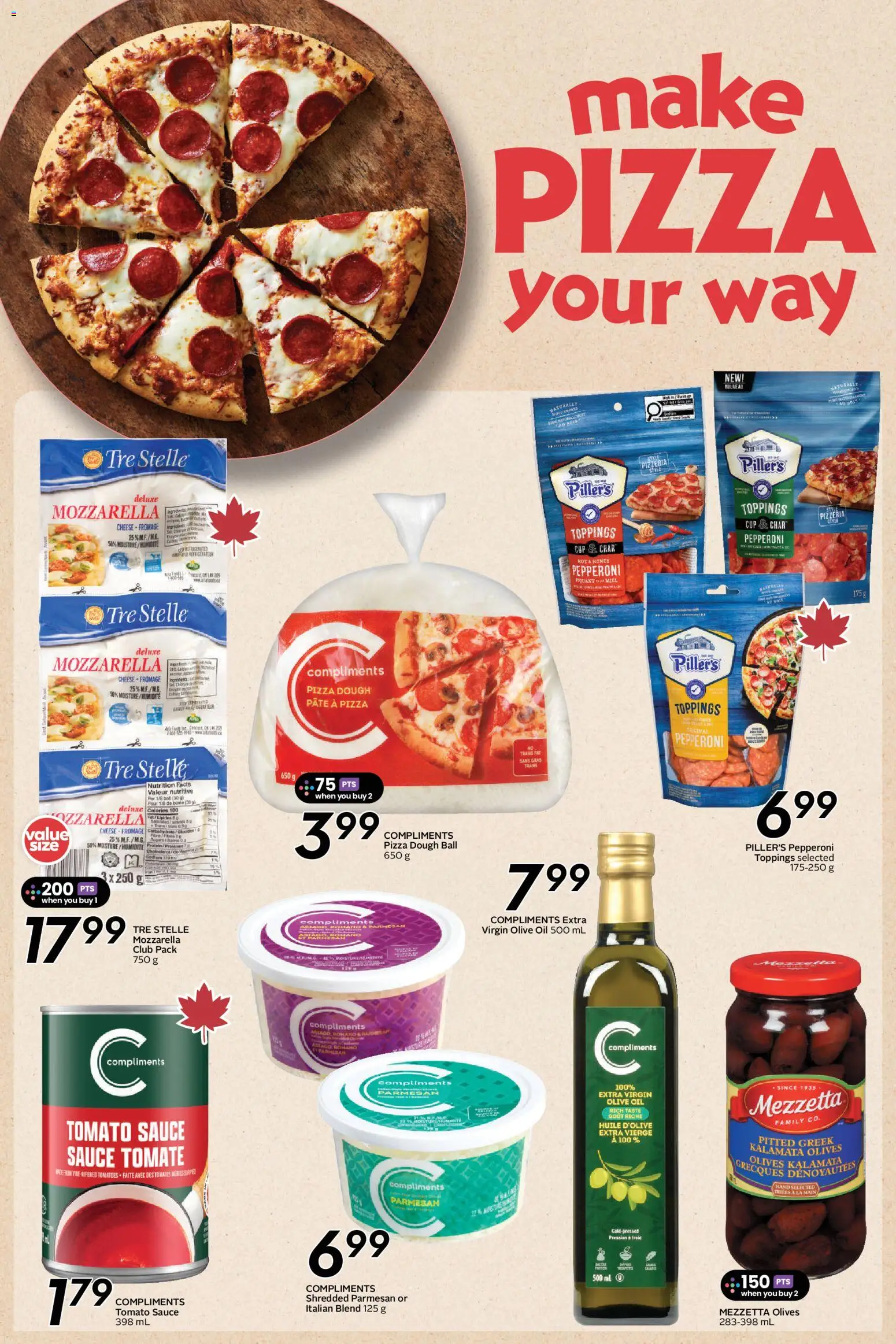Safeway flyer valid from 23.04.2026 | Page: 16 | Products: Cheese, Oil, Pizza
