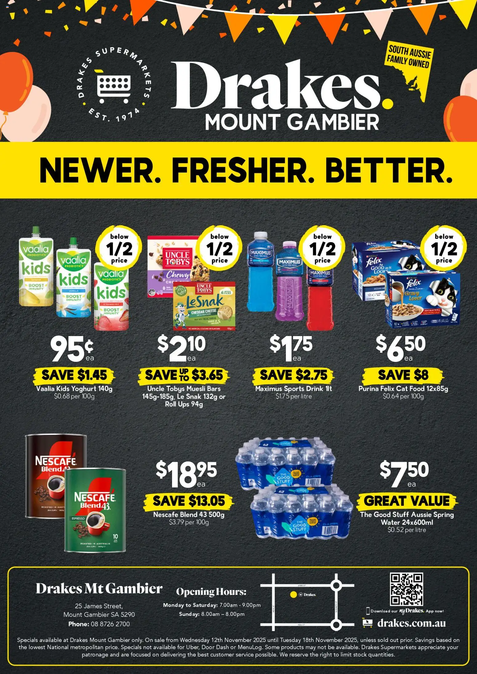 Drakes catalogue - valid from 12.11.2025 | Page: 4 | Products: Door, Yoghurt, Phone, Nescafe