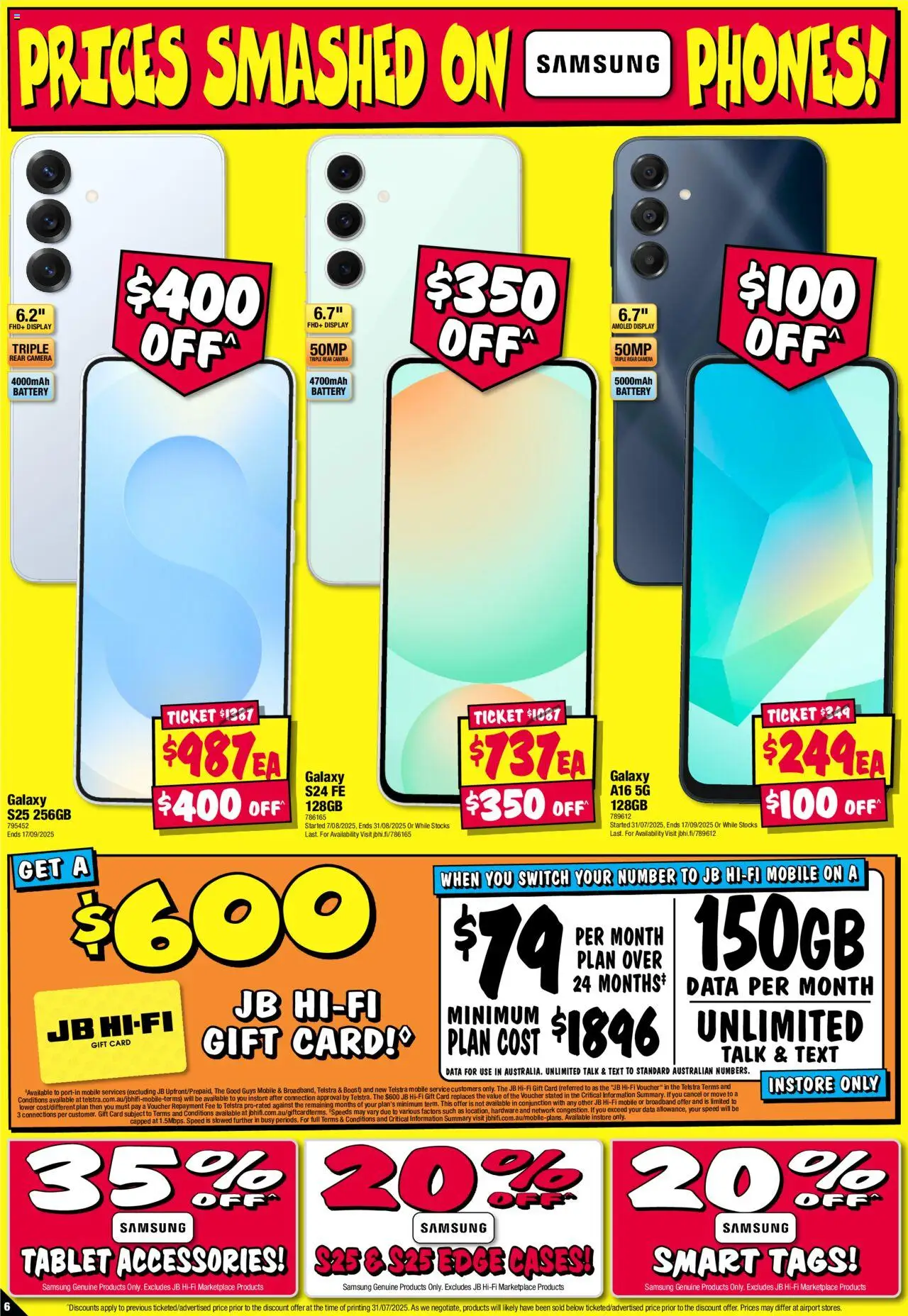 JB Hi-Fi catalogue - valid from 14.08.2025 | Page: 6 | Products: Battery, Accessories, Tablet, Mobile