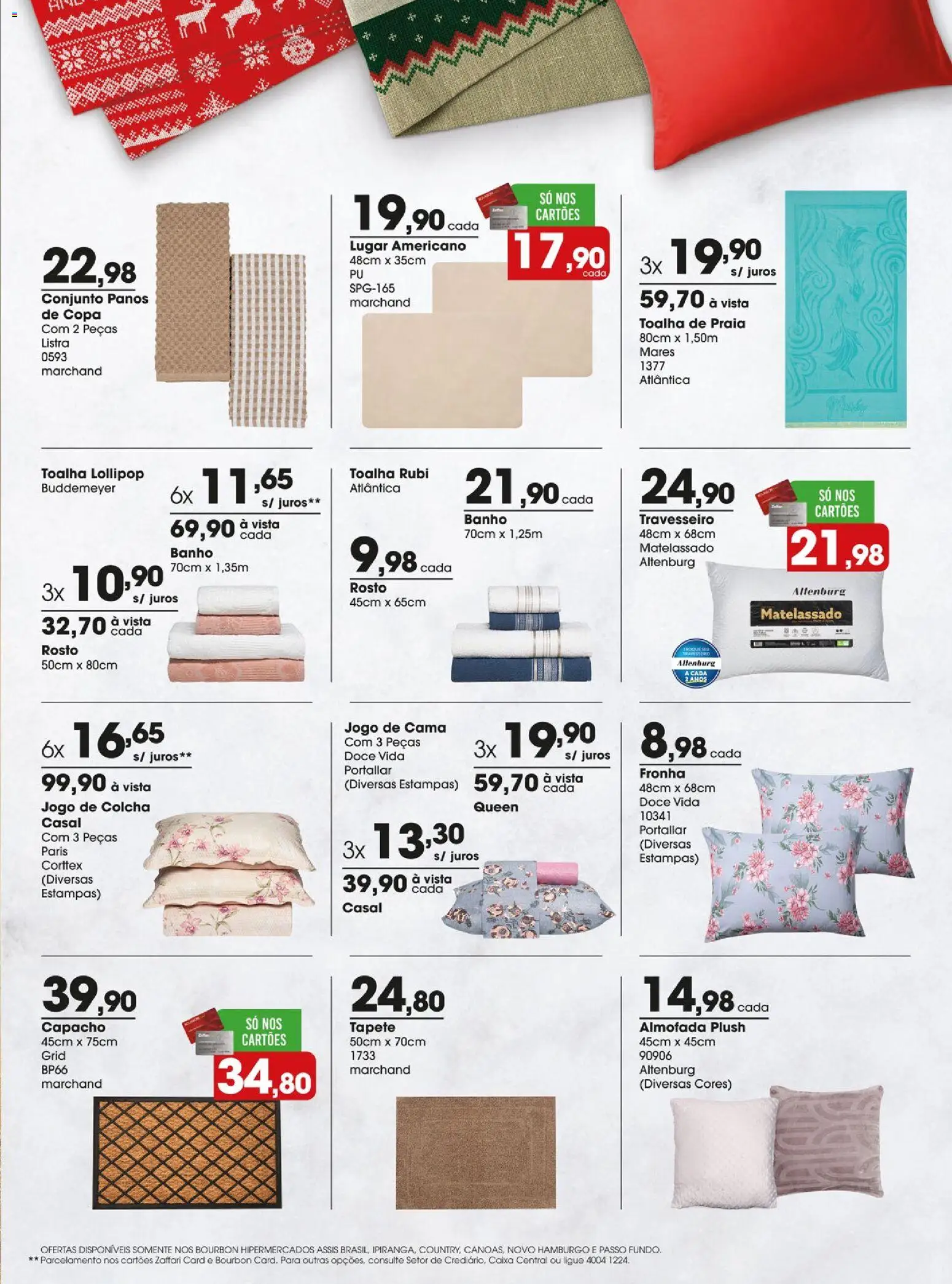 Zaffari Folheto - válido de 16.12.2025 | Página: 27 | Produtos: Colcha, Travesseiro, Tapete, Bourbon