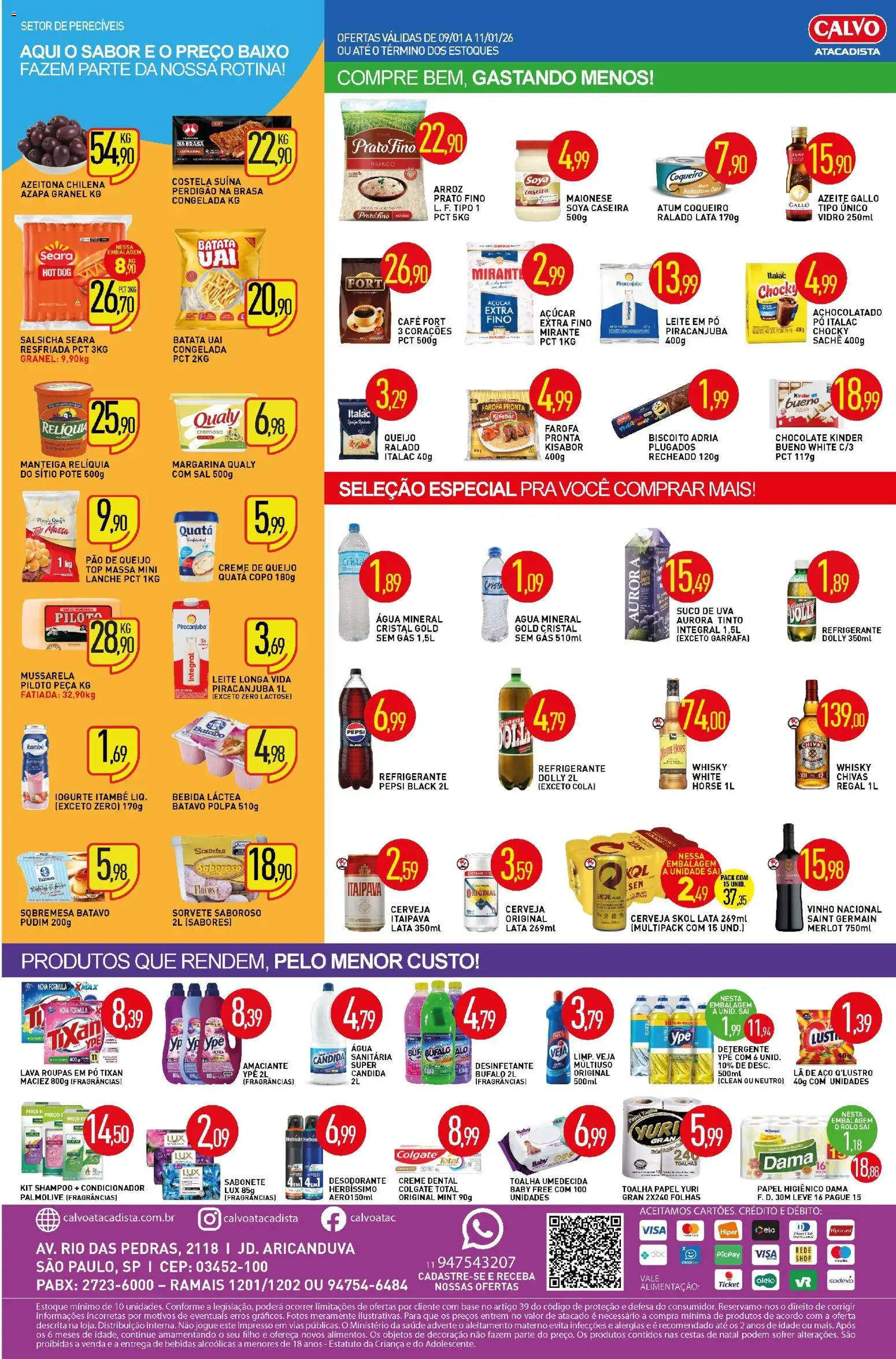 Calvo Atacadista Folheto - válido de 09.01.2026 | Página: 2 | Produtos: Shampoo, Detergente, Manteiga, Sal