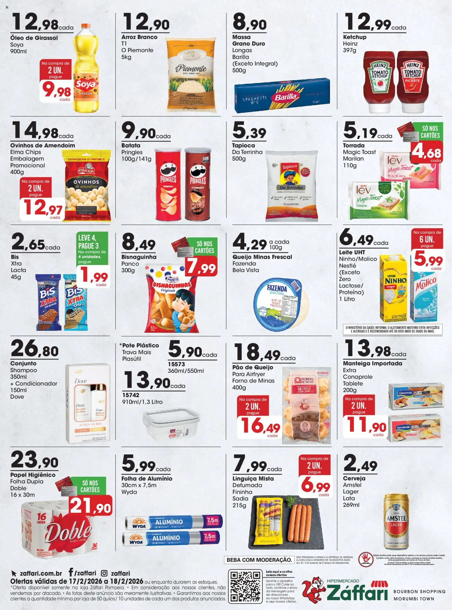 Zaffari Folheto - válido de 17.02.2026 | Página: 2 | Produtos: Shampoo, Condicionador, Bebida, Dove
