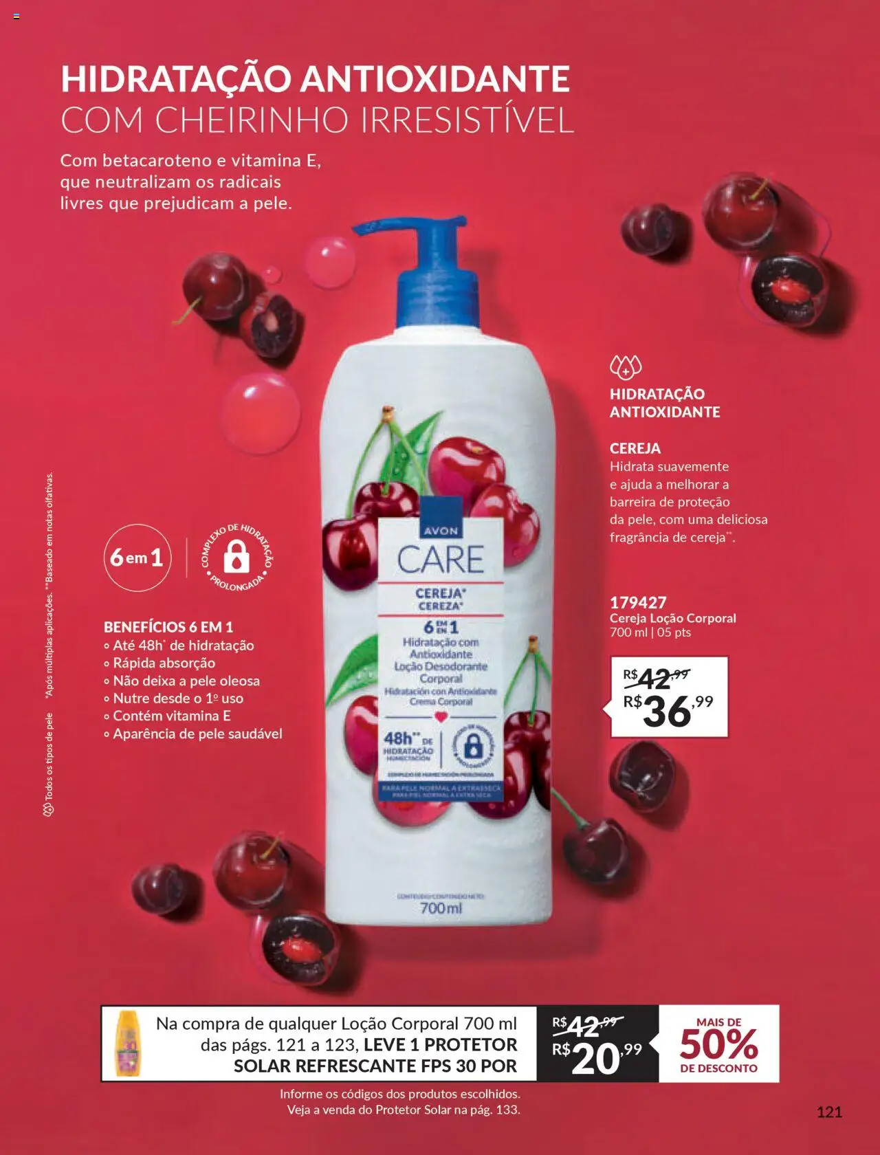Avon Folheto - válido de 07.10.2025 | Página: 121 | Produtos: Cereja, Fragrância, Protetor solar, Desodorante
