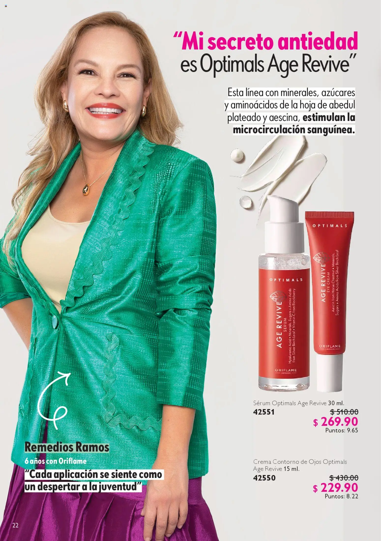 Nuevas ofertas de Oriflame válidas en toda la República Mexicana desde el 14.02.2026. ¡Encuentra las mejores ofertas en Oriflame campaña 3 2026! | Página: 22 | Productos: Contorno de ojos, Serum, Crema, Contorno
