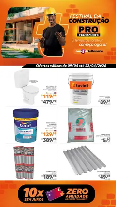 Telhanorte ofertas Pro - Pré-Visualização do folheto da loja Telhanorte, válido de 09.04.2026