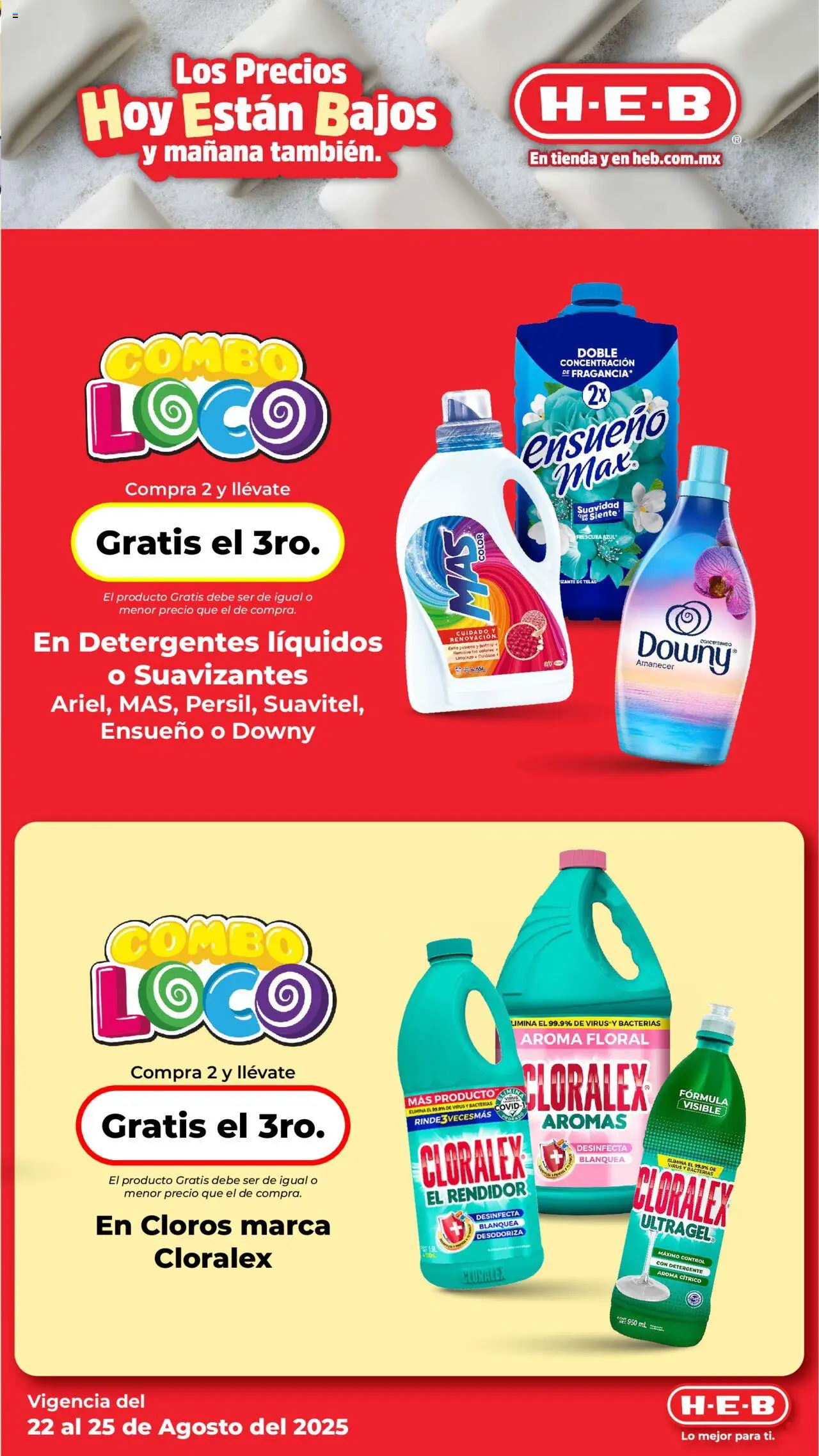 Nuevas ofertas de H-E-B válidas en toda la República Mexicana desde el 22.08.2025. ¡Encuentra las mejores ofertas en H-E-B folleto! | Página: 7 | Productos: Detergente