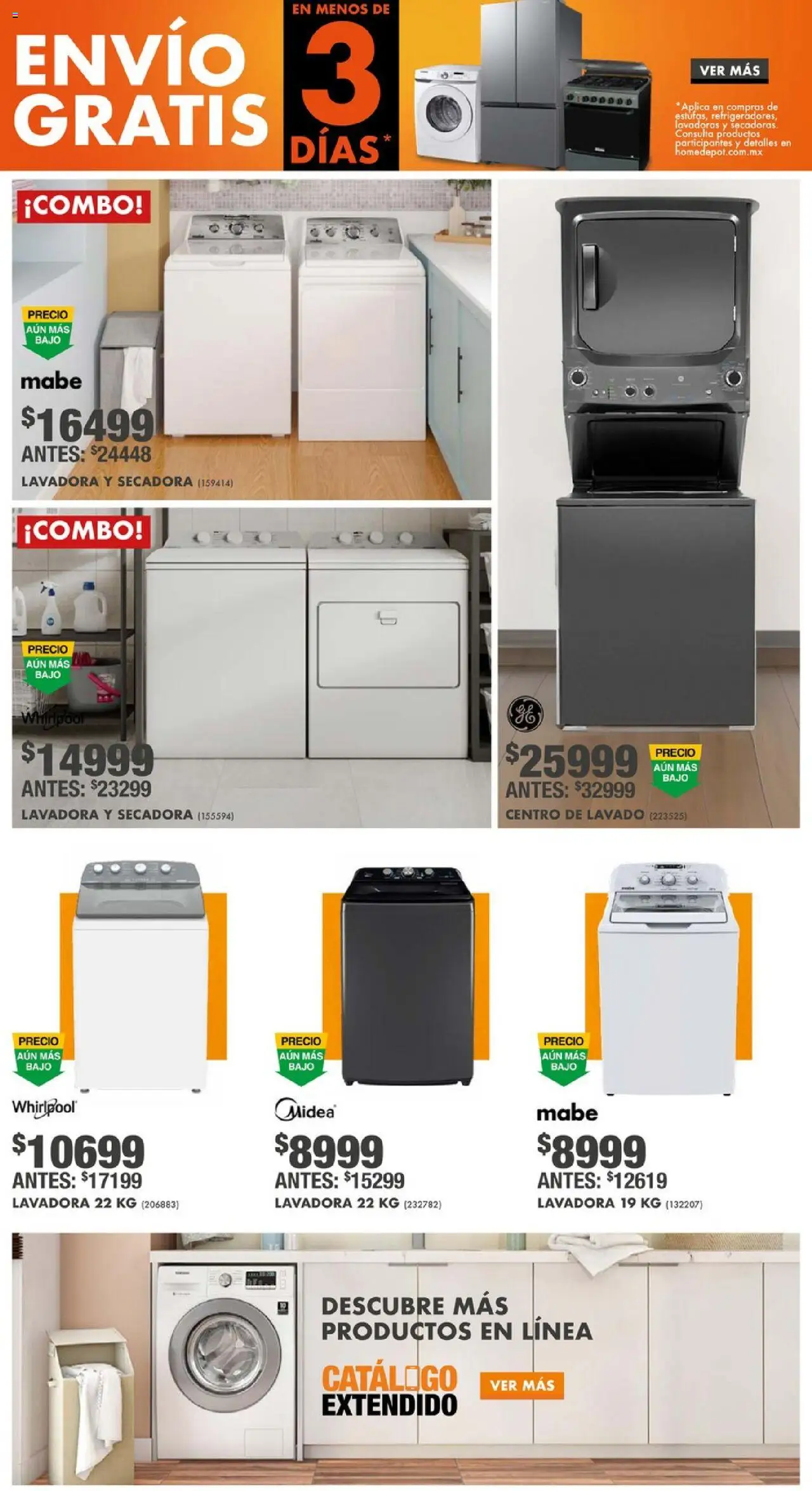 Nuevas ofertas de Home Depot válidas en toda la República Mexicana desde el 02.10.2025. ¡Encuentra las mejores ofertas en Home Depot - Catálogo! | Página: 2 | Productos: Secadora, Lavadora