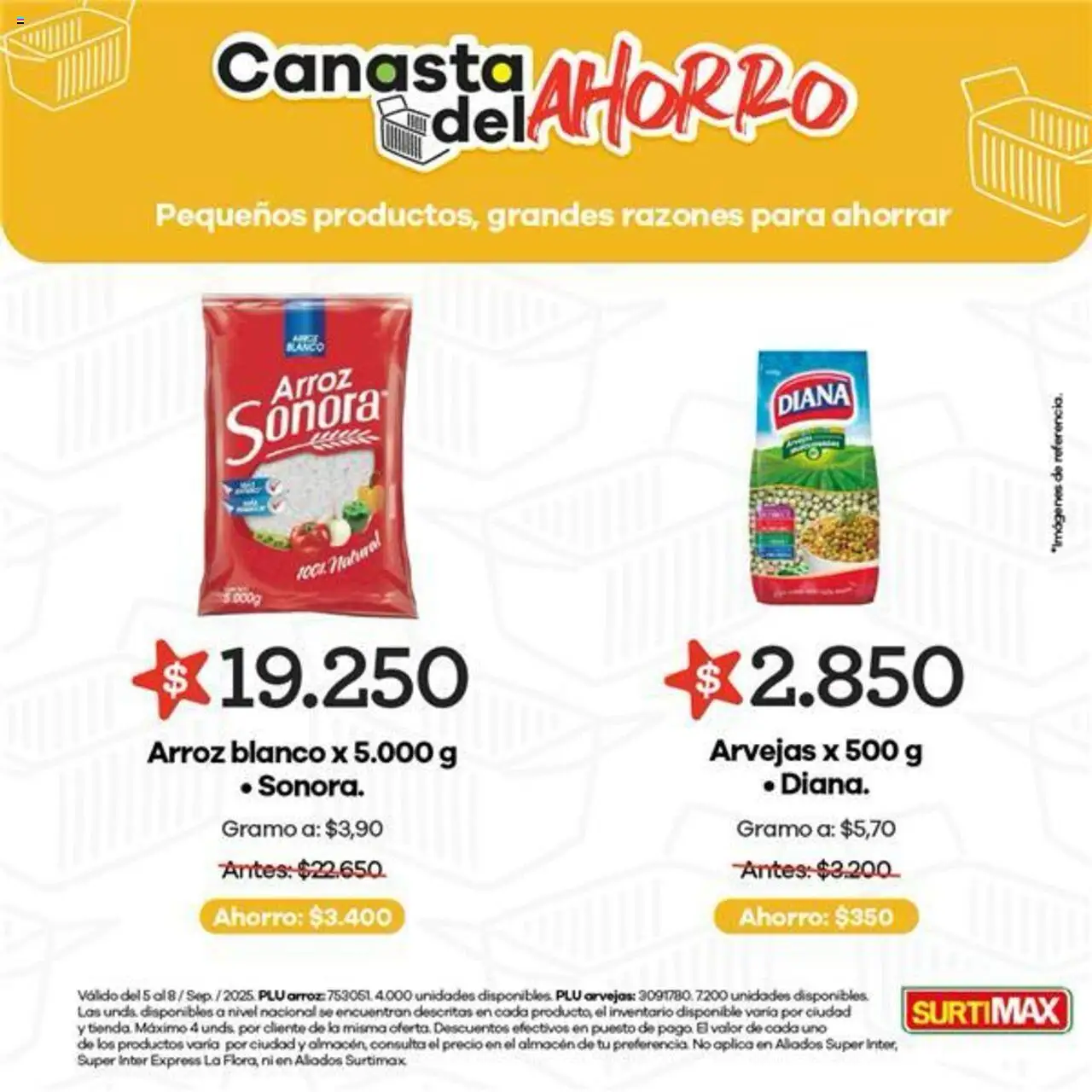 Surtimax revista - valida desde el 05.09.2025 | Página: 6 | Productos: Arroz, Arvejas