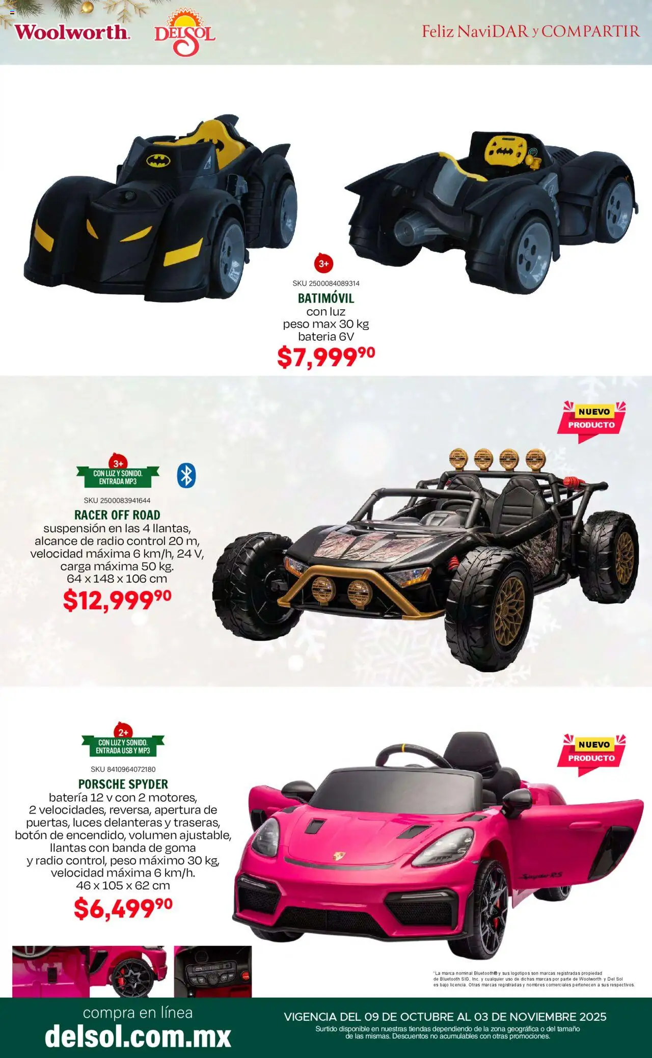 Nuevas ofertas de Del Sol y Woolworth válidas en toda la República Mexicana desde el 09.10.2025. ¡Encuentra las mejores ofertas en Del Sol y Woolworth - Catálogo Feliz NaviDar y Compartir ! | Página: 35 | Productos: Usb, Radio, Mp3, Batería