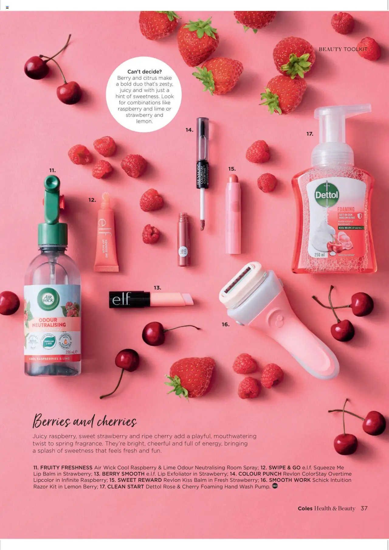 Coles catalogue - valid from 07.10.2025 | Page: 37 | Products: Cherries, Lemon, Raspberry, Hand wash