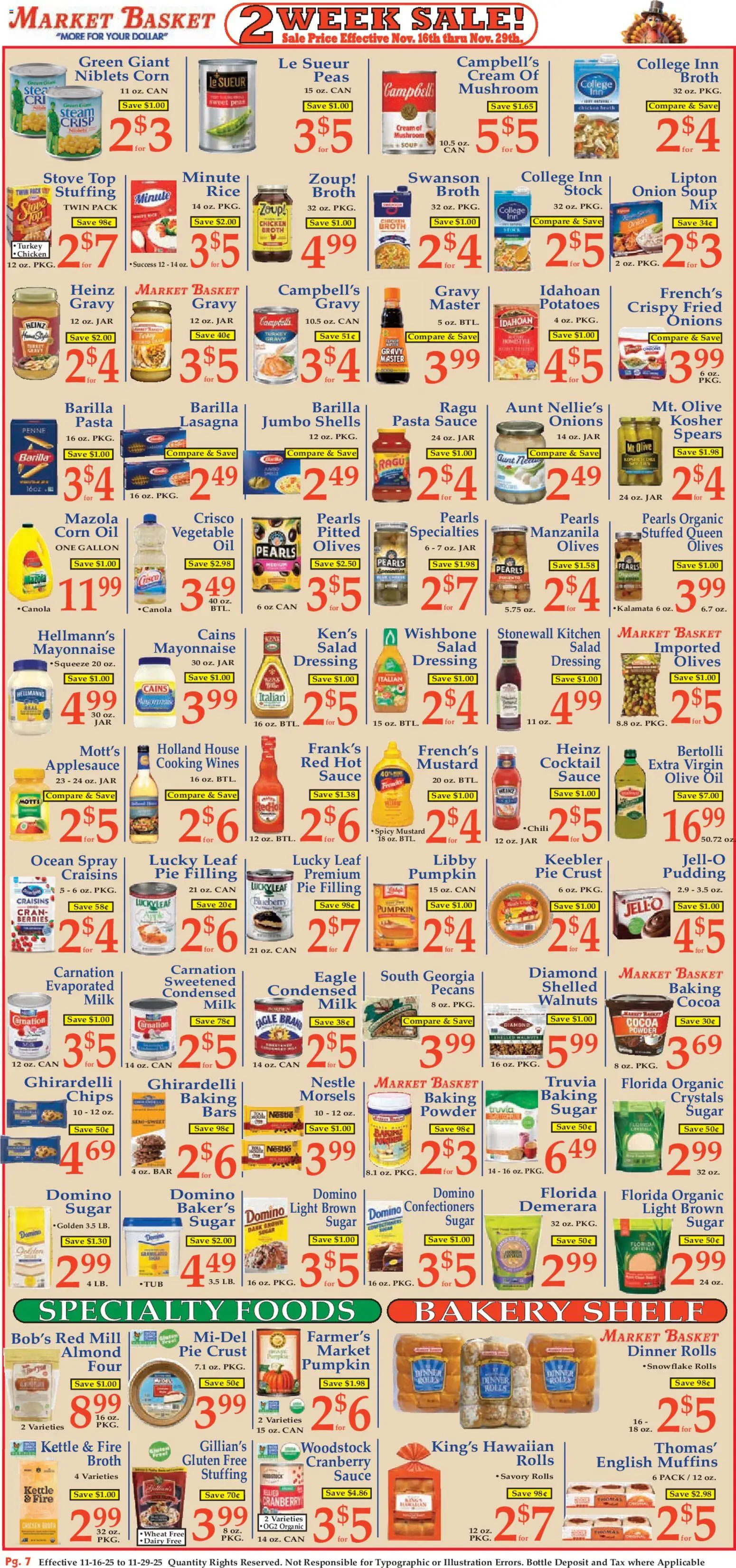 Market Basket Ad - valid from 16.11.2025 | Page: 7 | Products: Shelf, Rice, Mayonnaise, Stove
