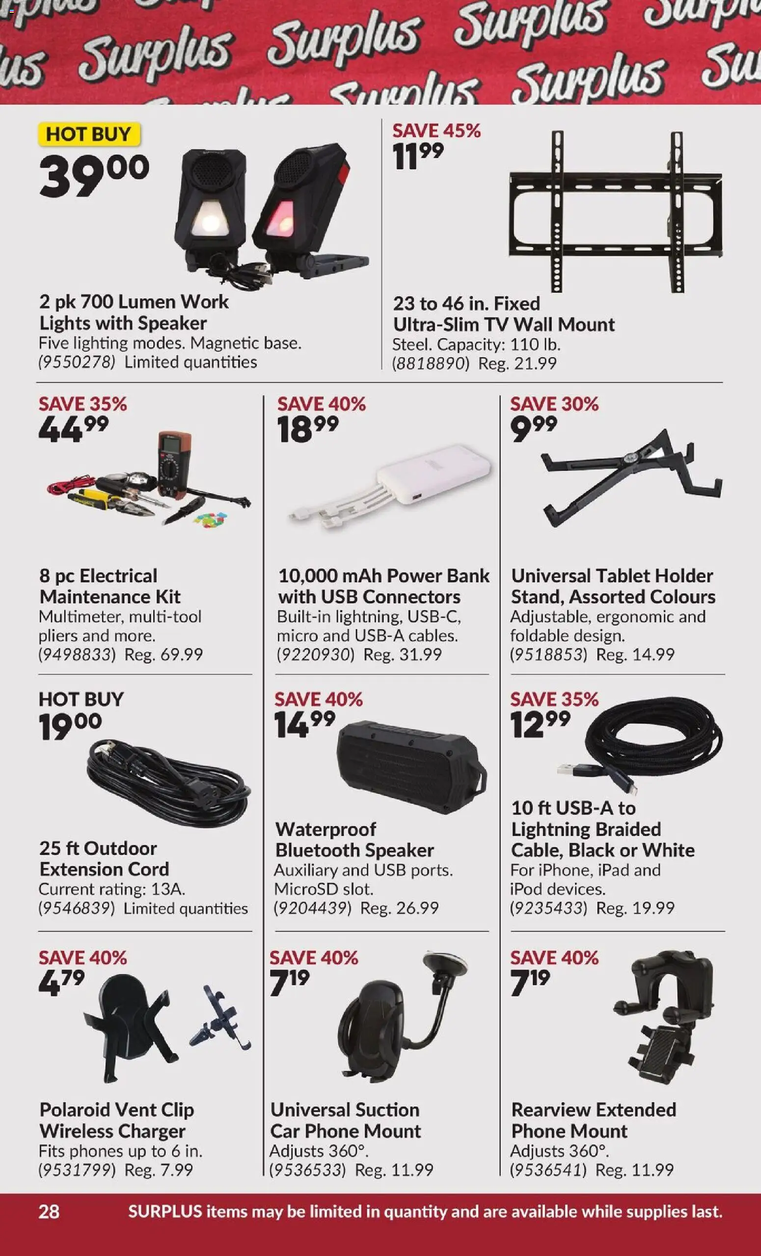 Princess Auto flyer valid from 24.02.2026 | Page: 32 | Products: Phone, Tablet, Tv, Speaker