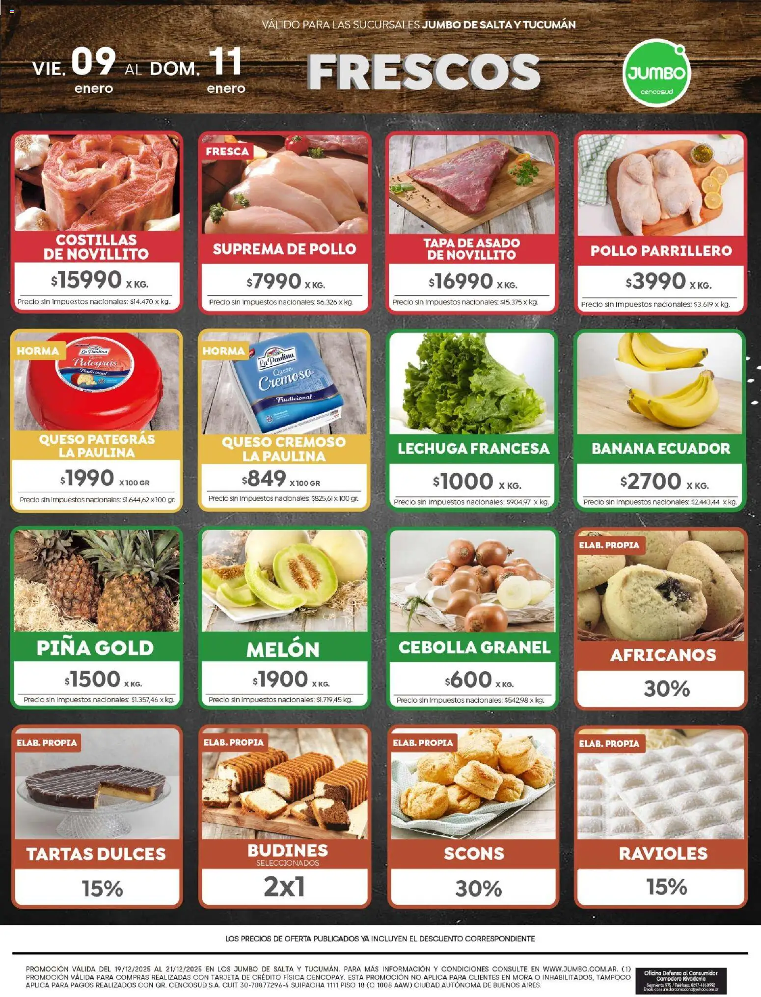 Jumbo - Ofertas | Salta & Tucumán │ válido desde el 09.01.2026 | Página: 7 | Productos: Teléfono, Pollo, Banana, Piña