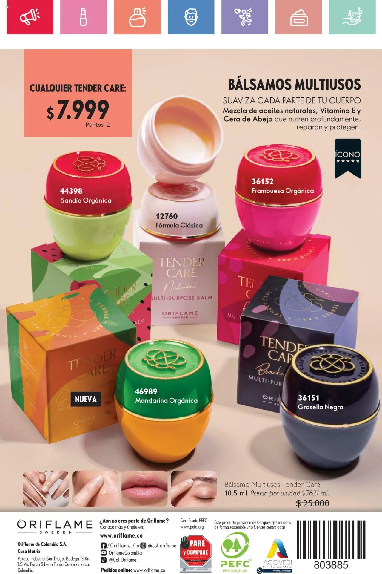 Oriflame revista - valida desde el 23.08.2025 | Página: 132 | Productos: Té, Bálsamo, Cera