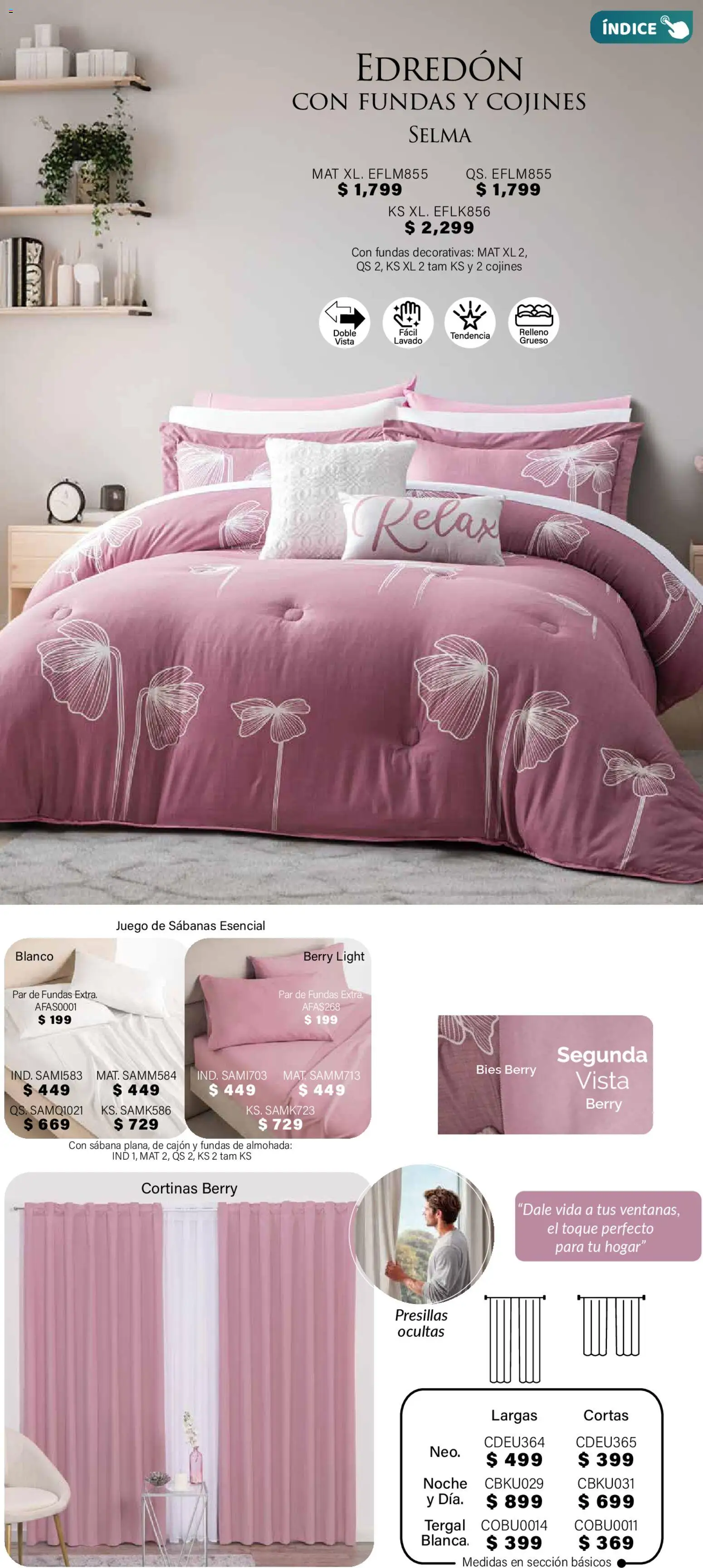 Nuevas ofertas de Colchas Concord válidas en toda la República Mexicana desde el 01.11.2025. ¡Encuentra las mejores ofertas en Colchas Concord Buen Fin! | Página: 124 | Productos: Juego, Almohada, Sabanas, Cortinas