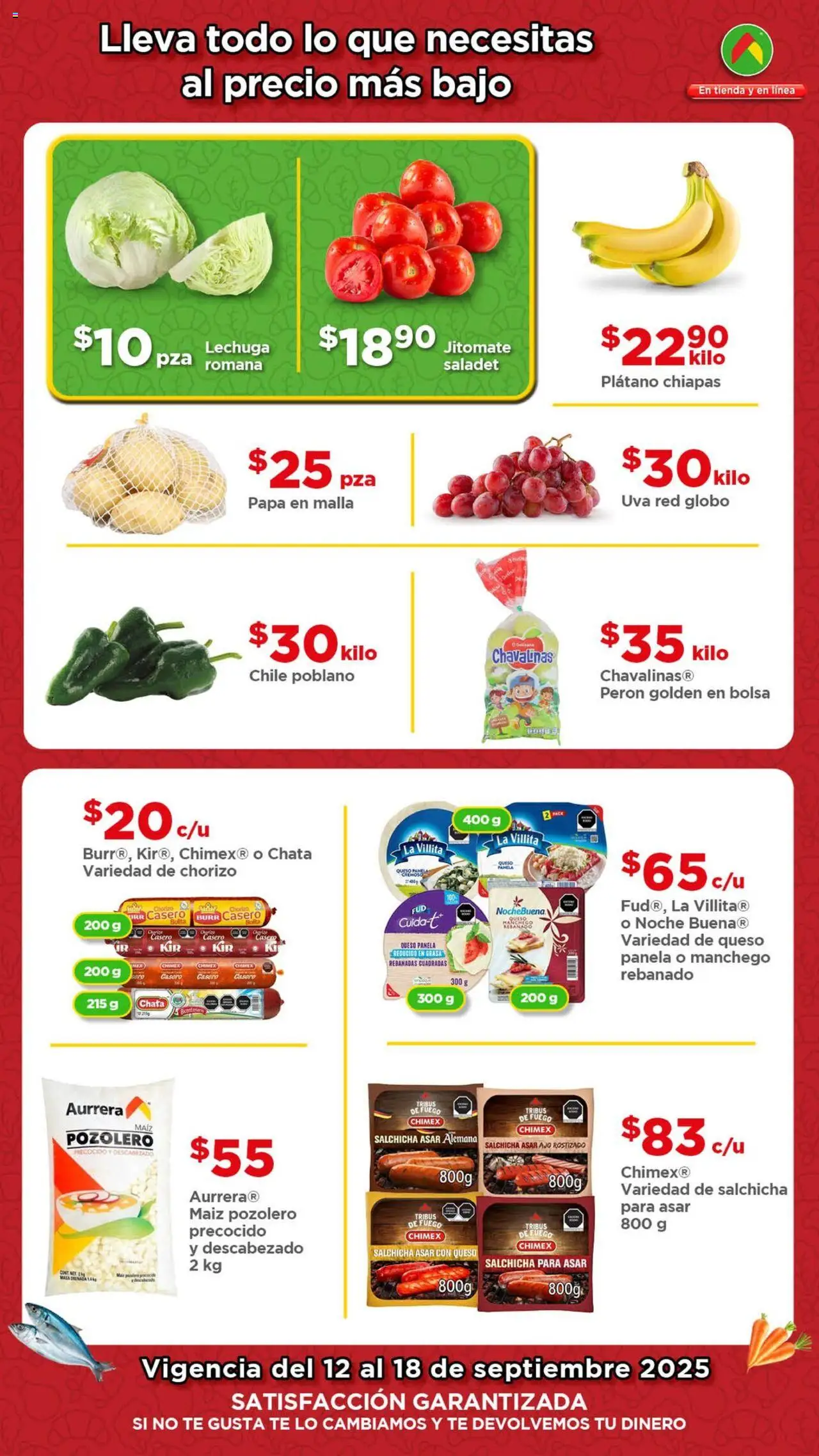Nuevas ofertas de Bodega Aurrerá válidas en toda la República Mexicana desde el 12.09.2025. ¡Encuentra las mejores ofertas en Bodega Aurrerá - Folleto Precio más Bajo! | Página: 2 | Productos: Papa, Bolsa, Ajo, Lechuga
