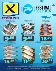 X Supermercados - Ofertas Festival dos Peixes - Pré-Visualização do folheto da loja X Supermercados, válido de 28.08.2025