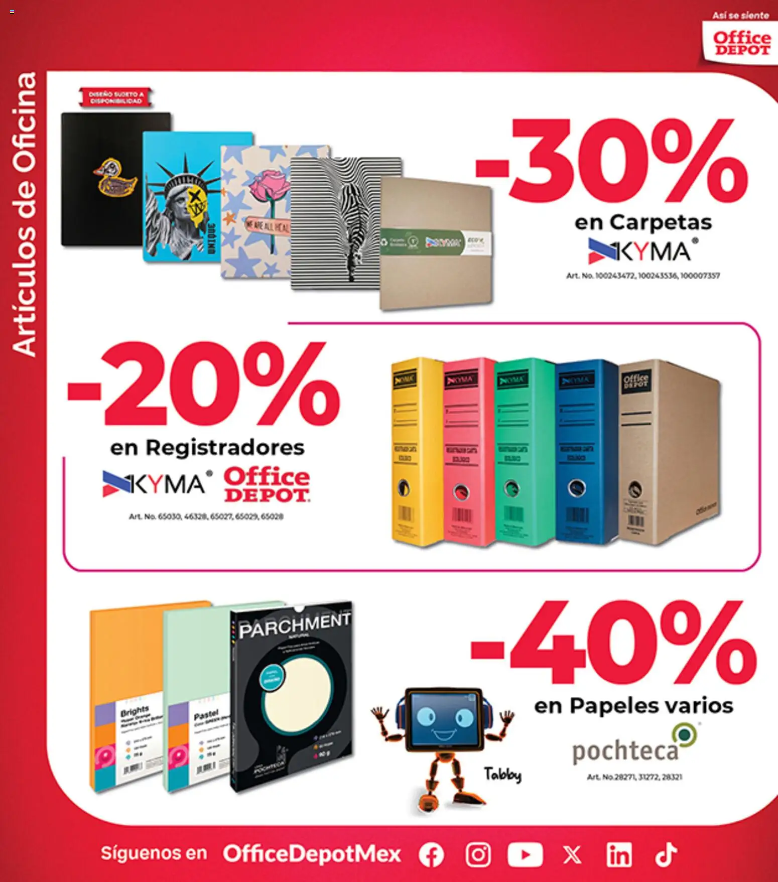 Nuevas ofertas de Office Depot válidas en toda la República Mexicana desde el 01.04.2026. ¡Encuentra las mejores ofertas en Office Depot catálogo! | Página: 7