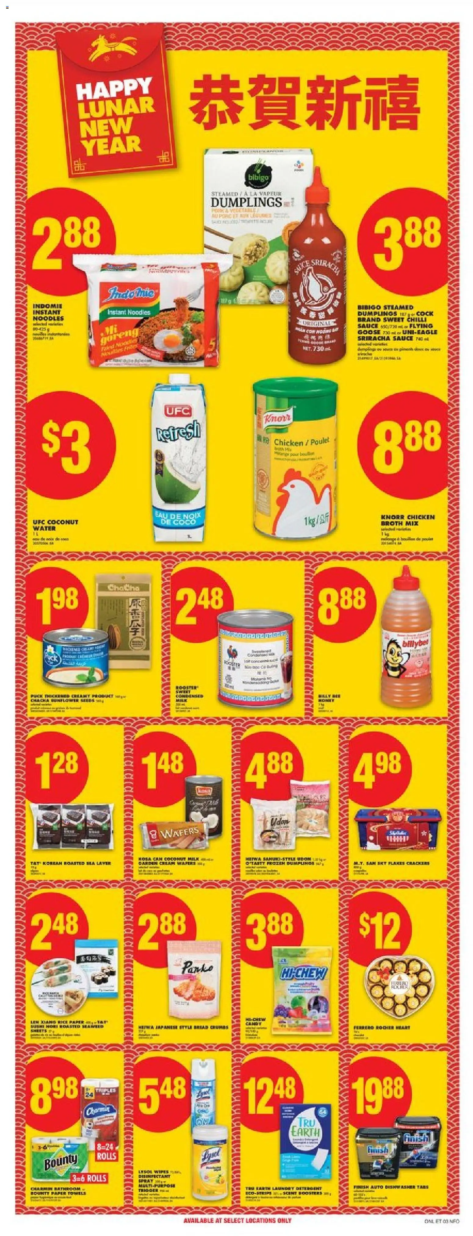 No Frills flyer valid from 15.01.2026 | Page: 14 | Products: Rice, Milk, Bread, Chocolate