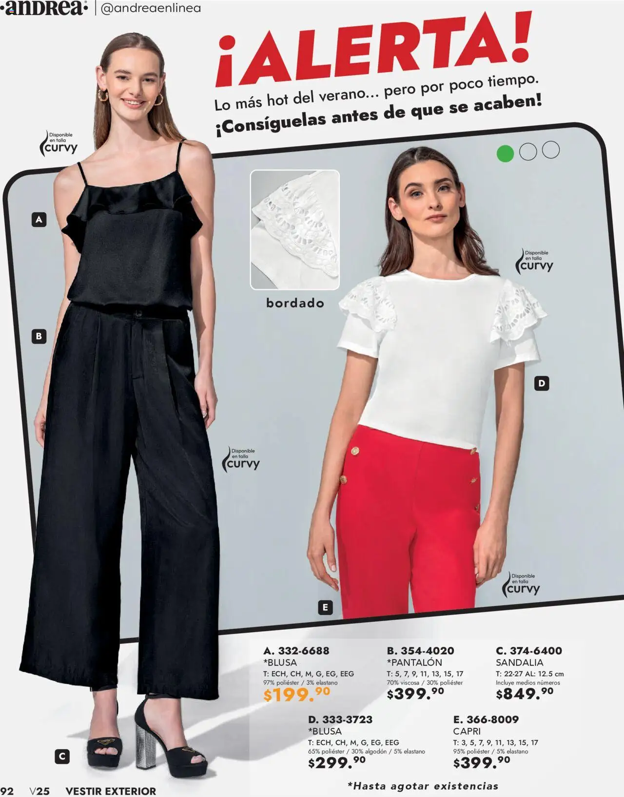 Nuevas ofertas de Andrea válidas en toda la República Mexicana desde el 25.05.2025. ¡Encuentra las mejores ofertas en Andrea - Catálogo Vestir Exterior! | Página: 92 | Productos: Algodón