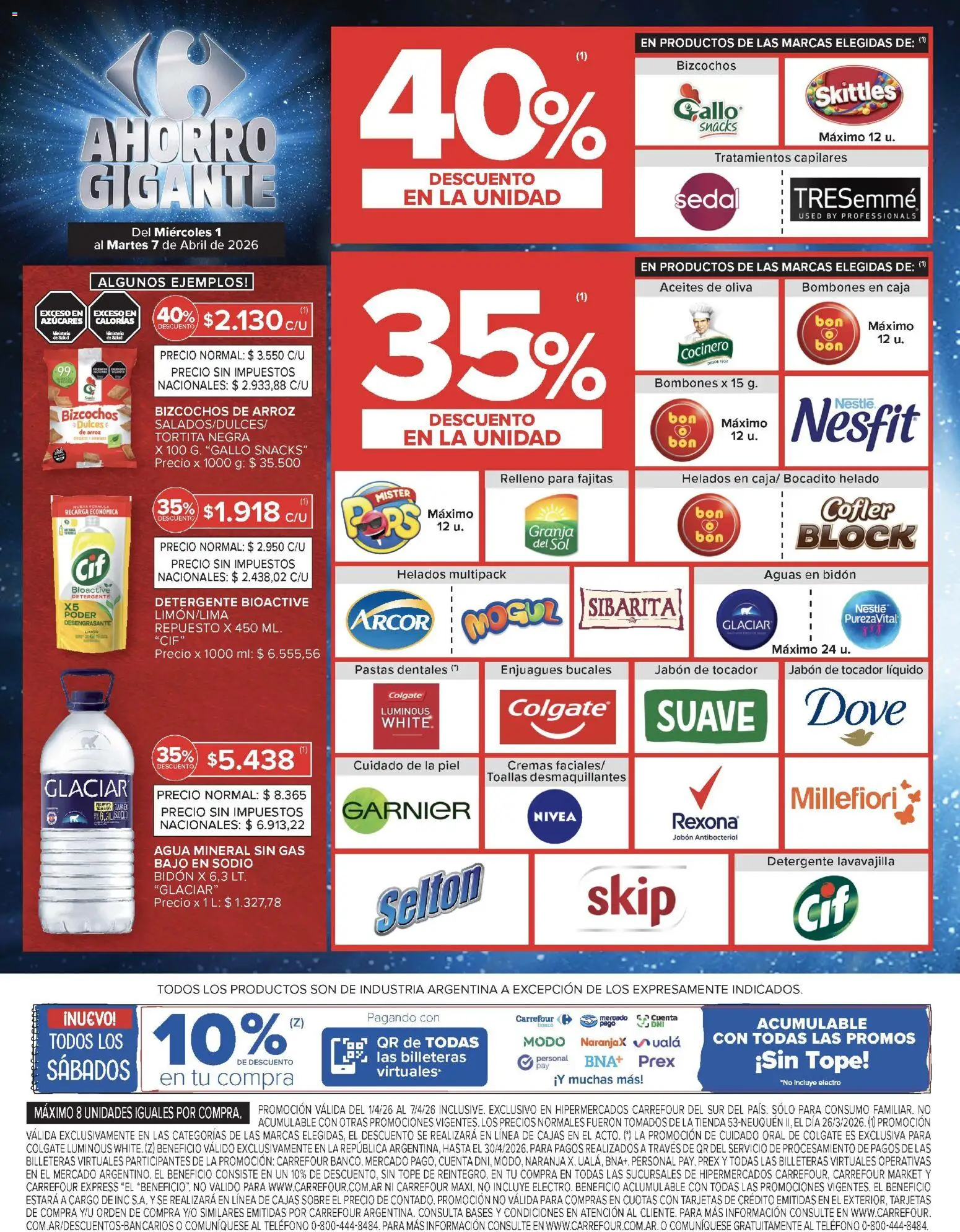 Carrefour ofertas │ válido desde el 01.04.2026 | Página: 8 | Productos: Helado, Sobre, Oliva, Bizcochos
