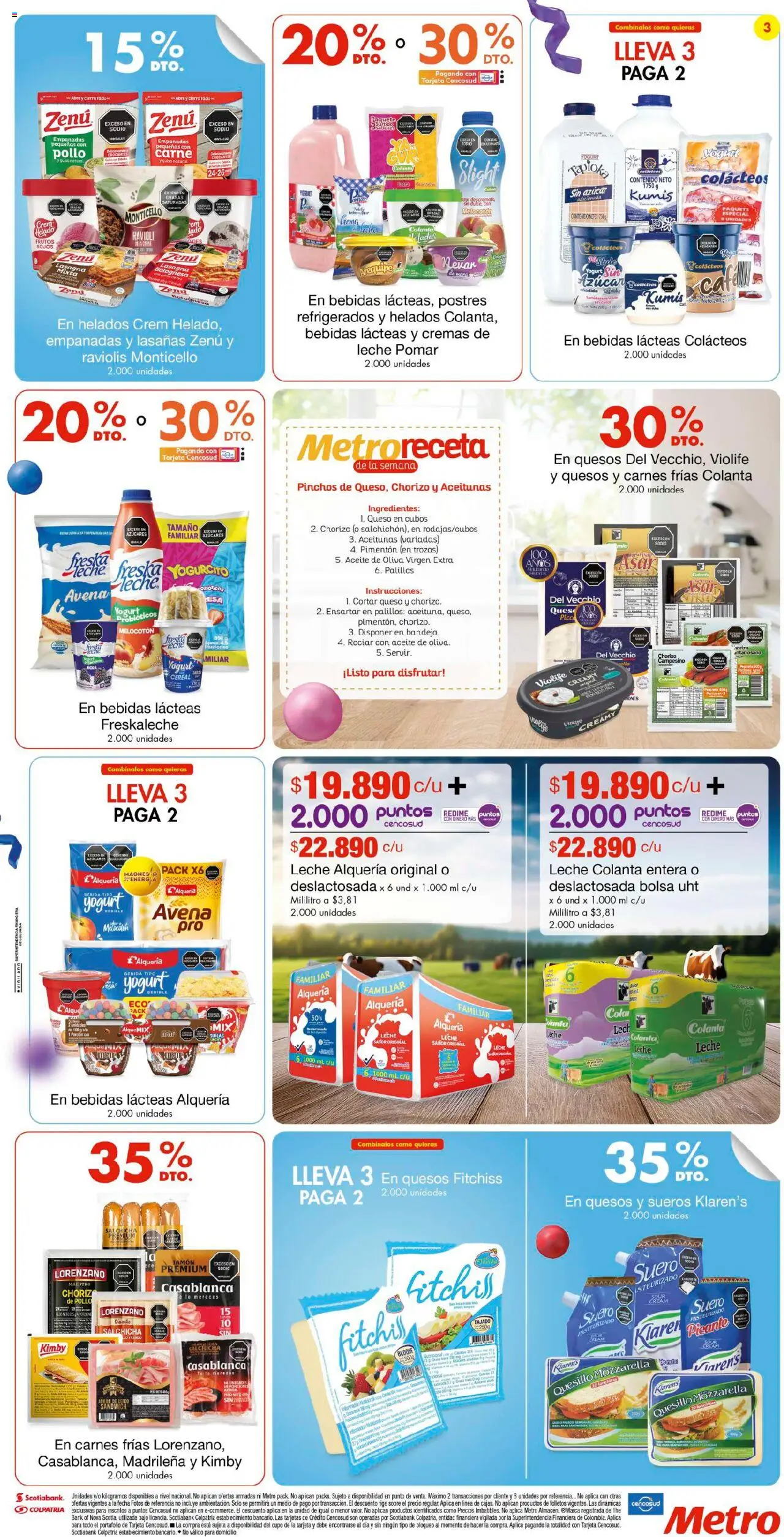 Metro revista - valida desde el 12.09.2025 | Página: 3 | Productos: Cerdo, Bolsa, Salchicha, Yogurt