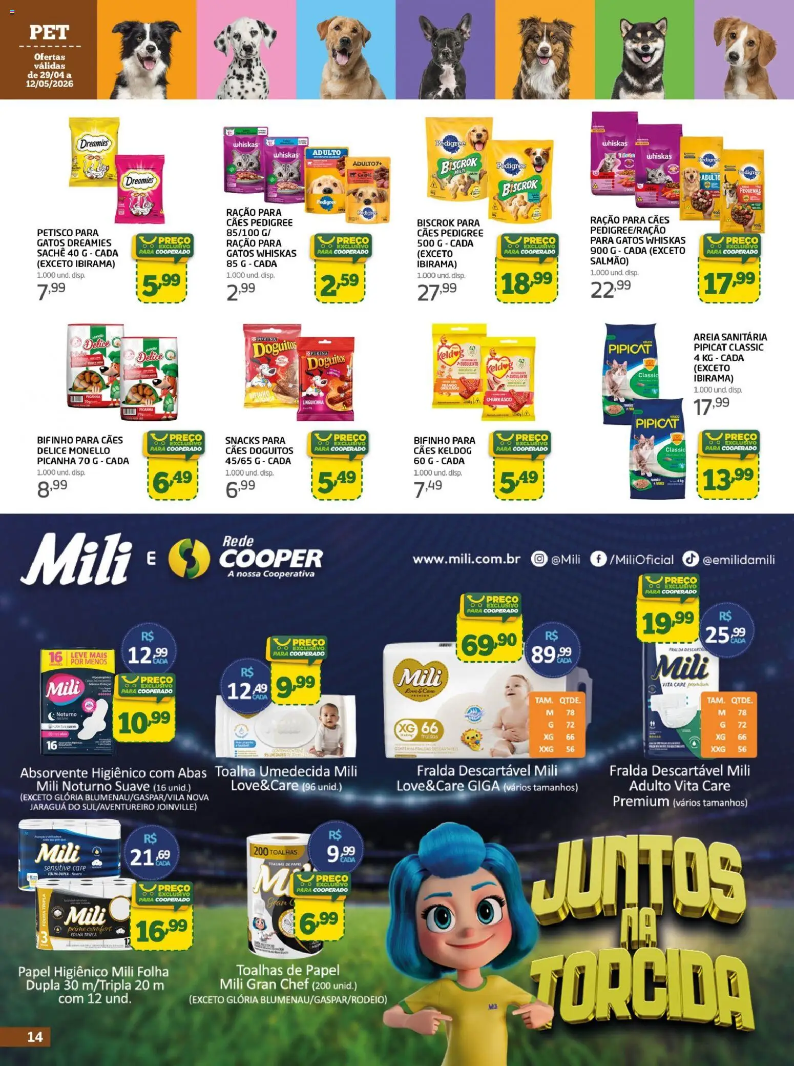 Cooper Folheto - válido de 29.04.2026 | Página: 14 | Produtos: Salmão, Carne, Papel higiênico, Toalha umedecida