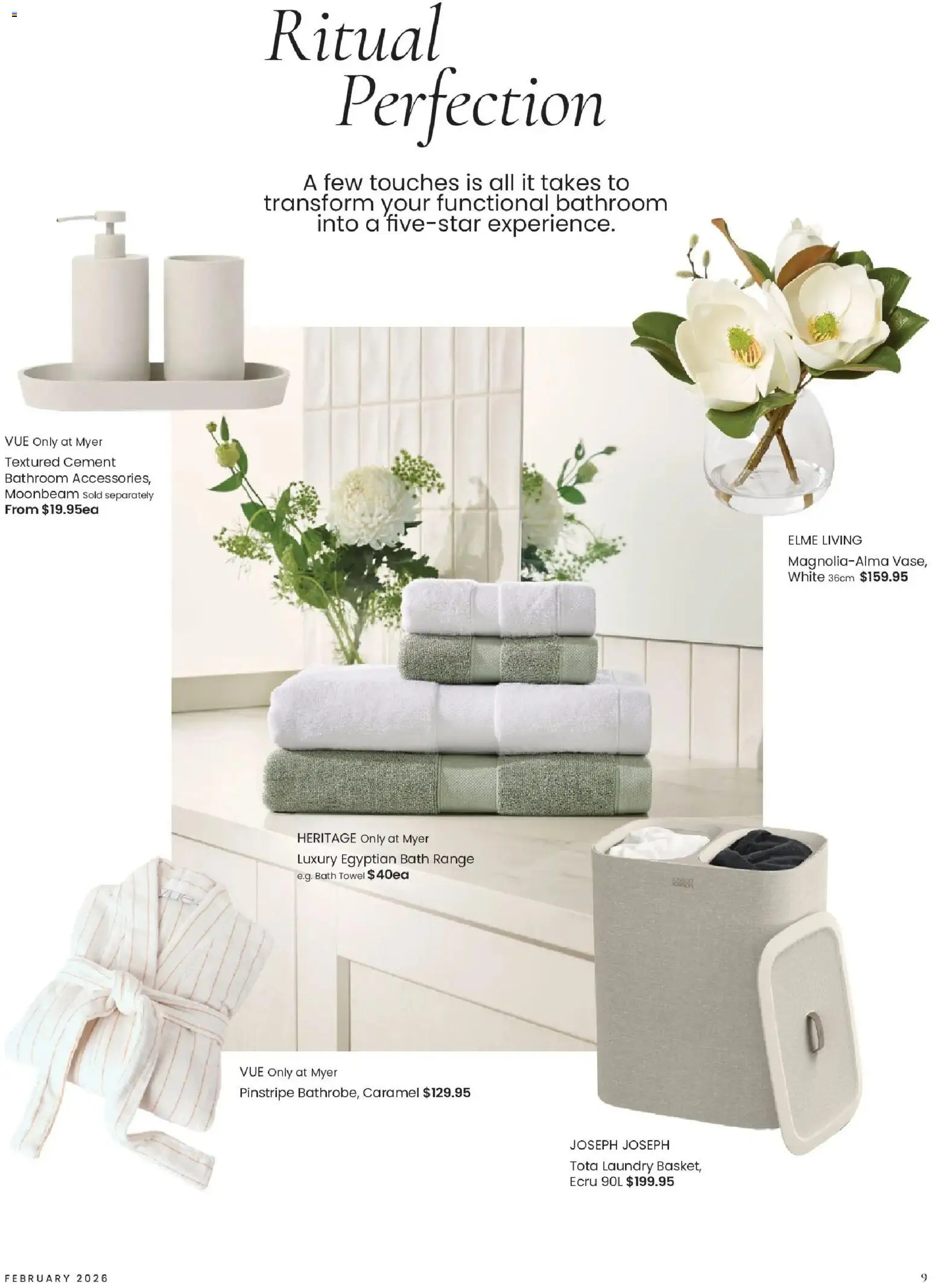 Myer catalogue - valid from 03.02.2026 | Page: 9 | Products: Bath, Laundry, Bathroom